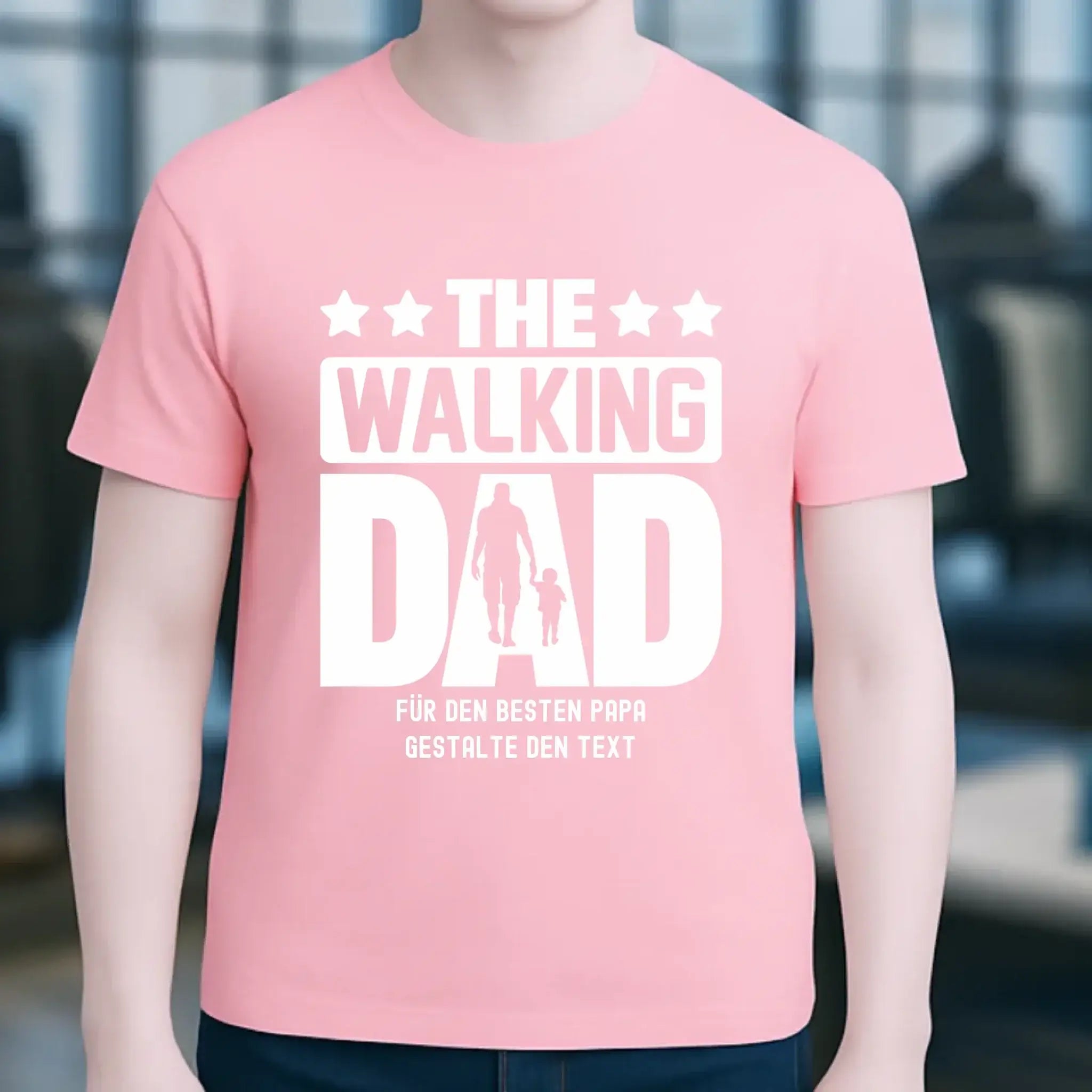The Walking Dad 2 • Unisex Premium T-Shirt XS-5XL aus Bio-Baumwolle für Damen & Herren • Motivprodukt • personalisiert
