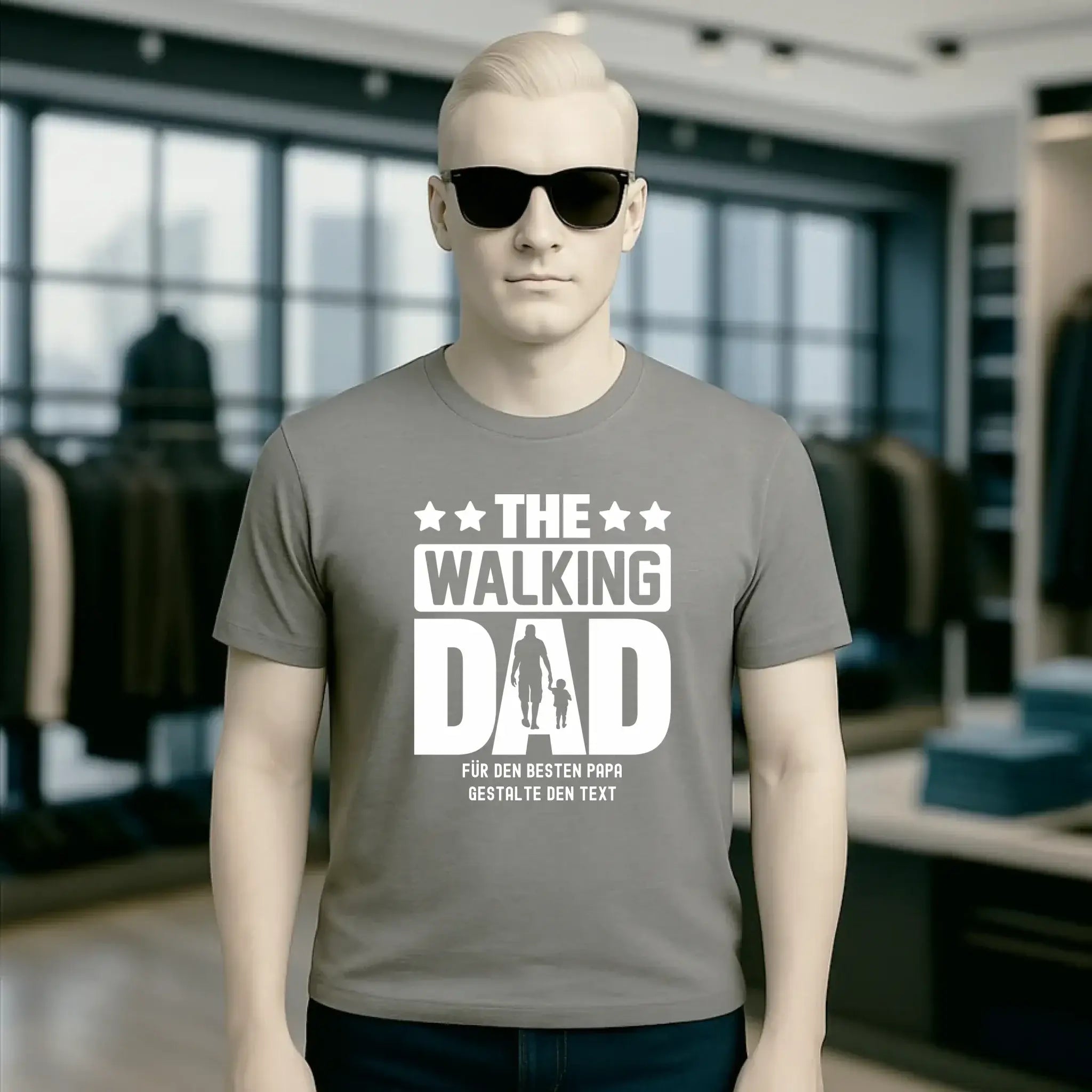 The Walking Dad 2 • Unisex Premium T-Shirt XS-5XL aus Bio-Baumwolle für Damen & Herren • Motivprodukt • personalisiert