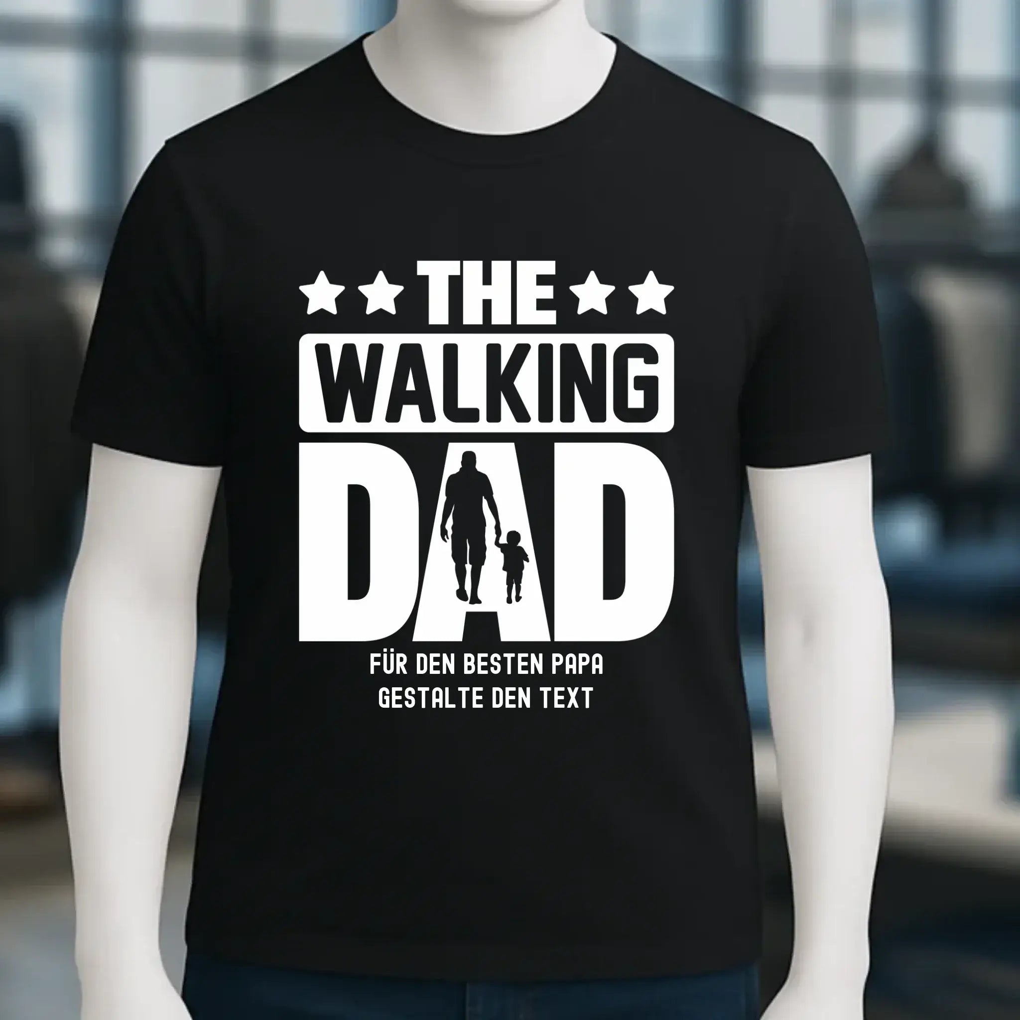 The Walking Dad 2 • Unisex Premium T-Shirt XS-5XL aus Bio-Baumwolle für Damen & Herren • Motivprodukt • personalisiert