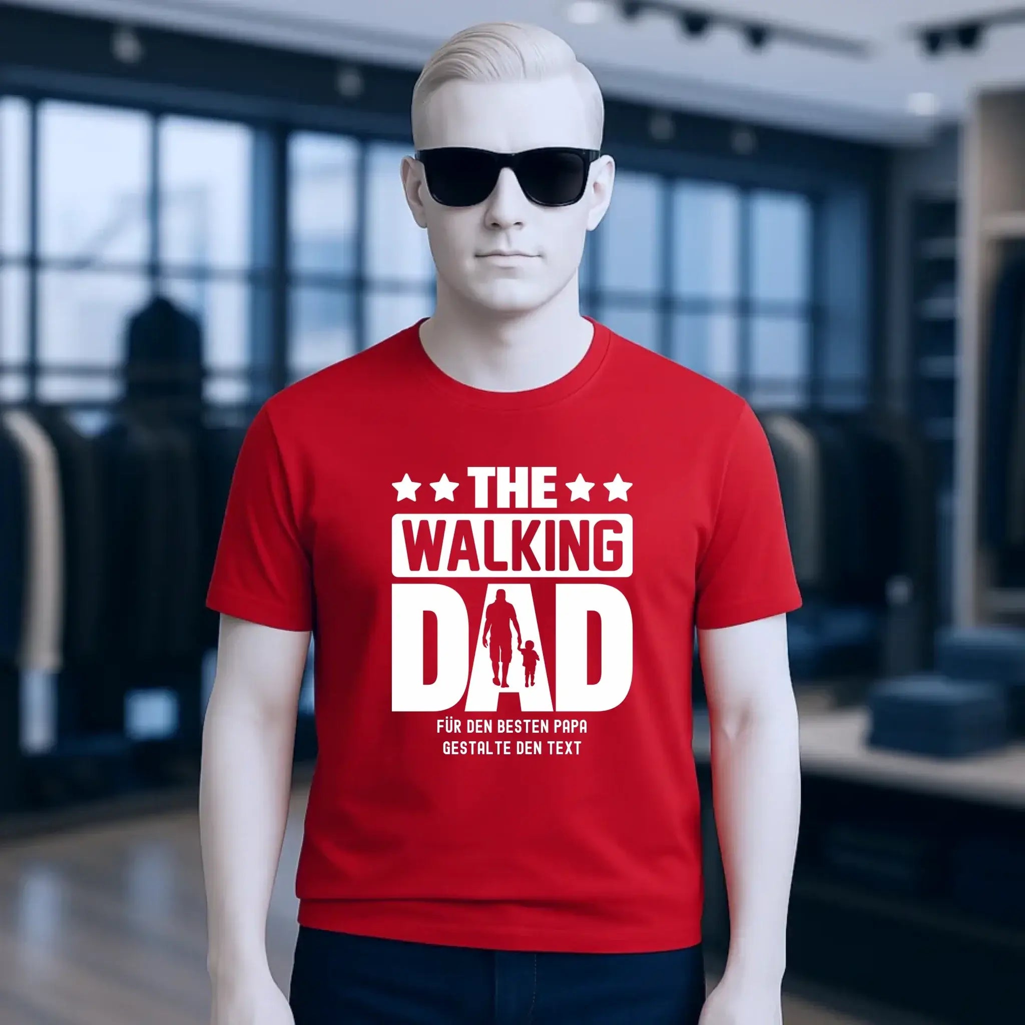 The Walking Dad 2 • Unisex Premium T-Shirt XS-5XL aus Bio-Baumwolle für Damen & Herren • Motivprodukt • personalisiert