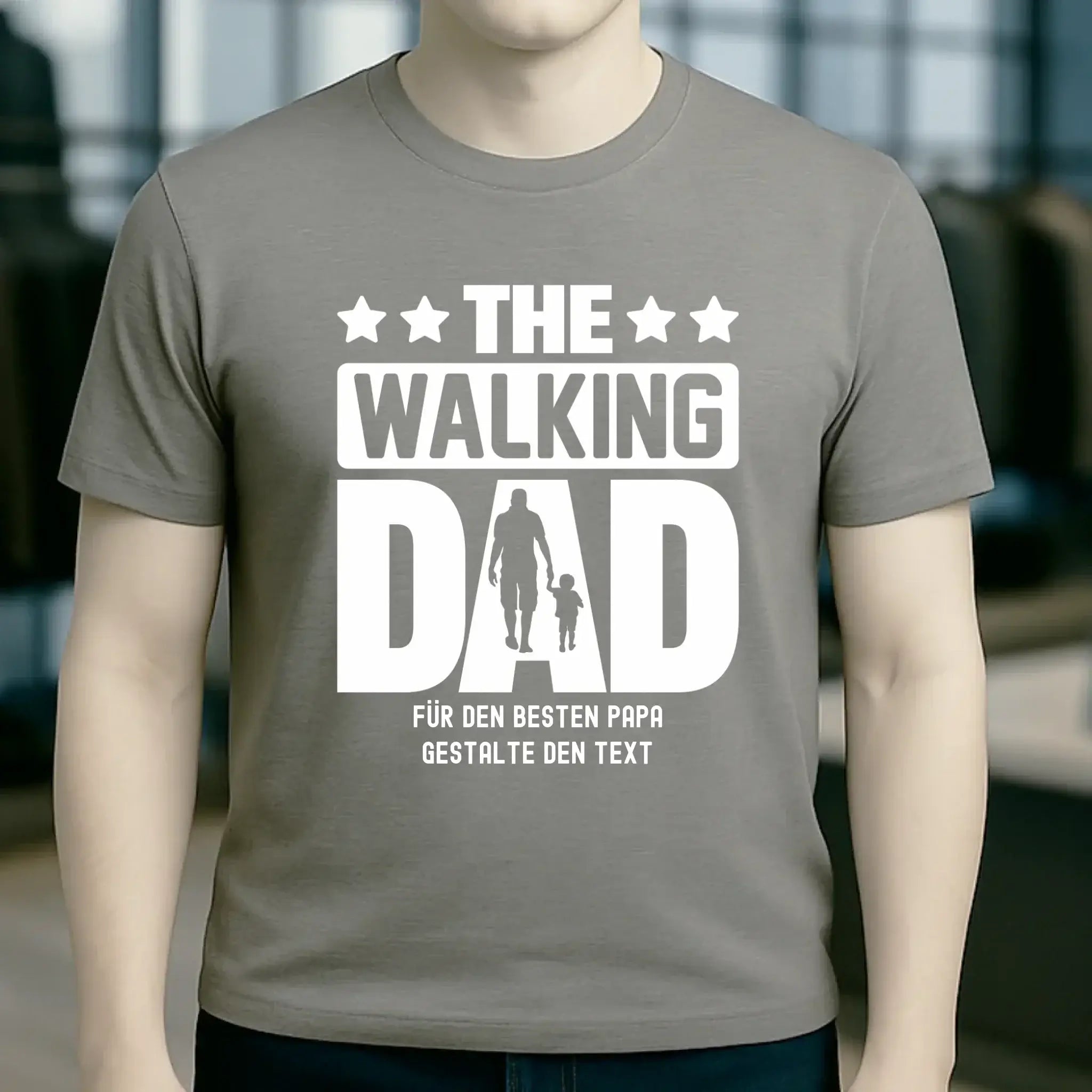 The Walking Dad 2 • Unisex Premium T-Shirt XS-5XL aus Bio-Baumwolle für Damen & Herren • Motivprodukt • personalisiert