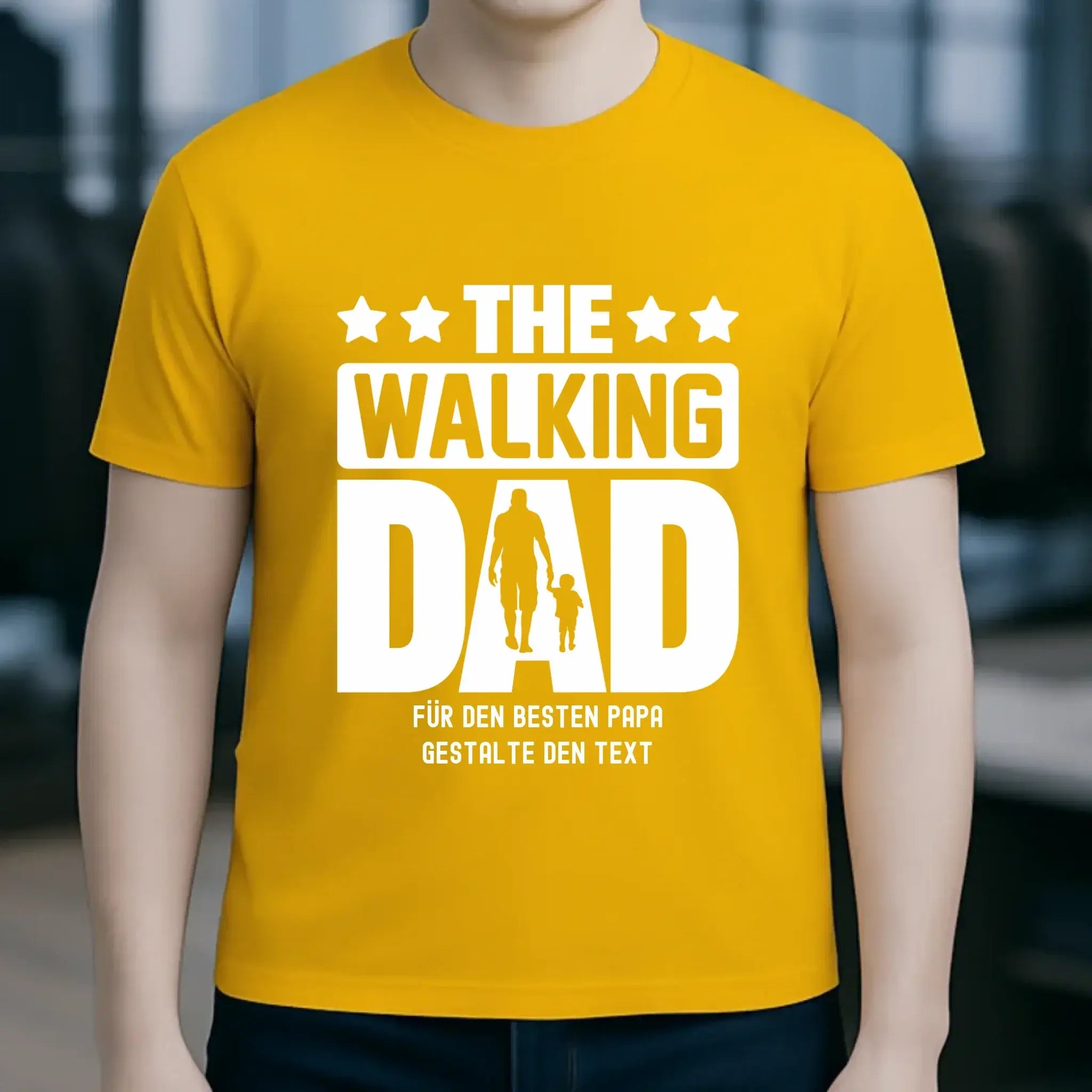 The Walking Dad 2 • Unisex Premium T-Shirt XS-5XL aus Bio-Baumwolle für Damen & Herren • Motivprodukt • personalisiert