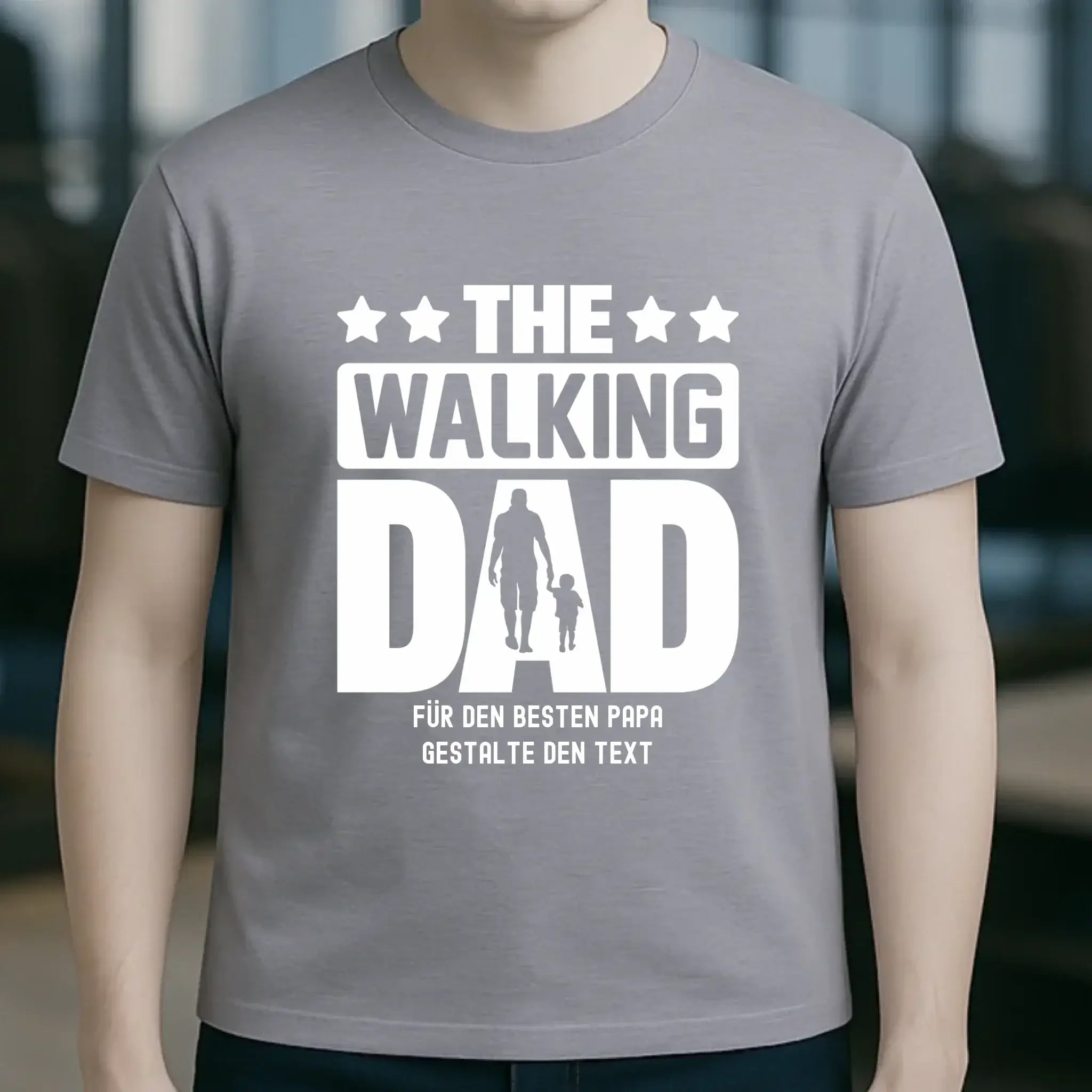 The Walking Dad 2 • Unisex Premium T-Shirt XS-5XL aus Bio-Baumwolle für Damen & Herren • Motivprodukt • personalisiert