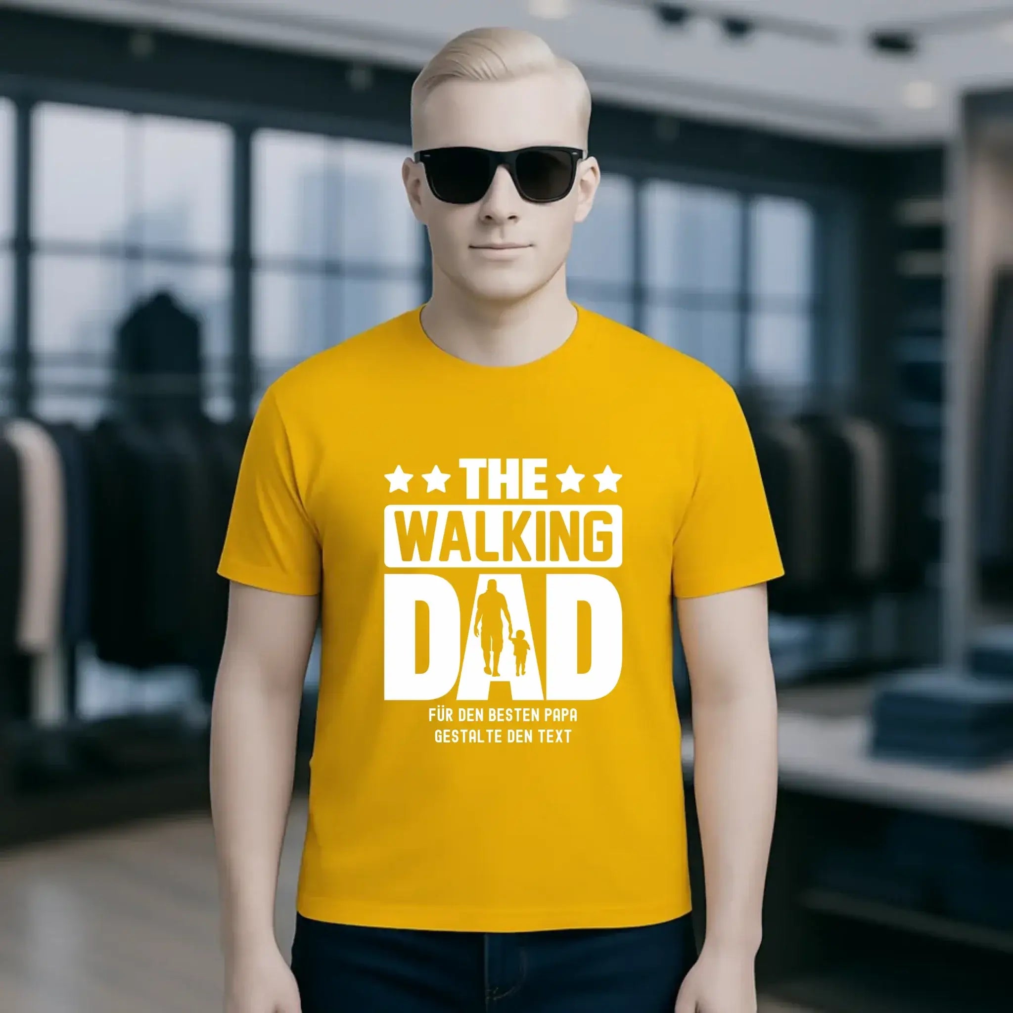 The Walking Dad 2 • Unisex Premium T-Shirt XS-5XL aus Bio-Baumwolle für Damen & Herren • Motivprodukt • personalisiert