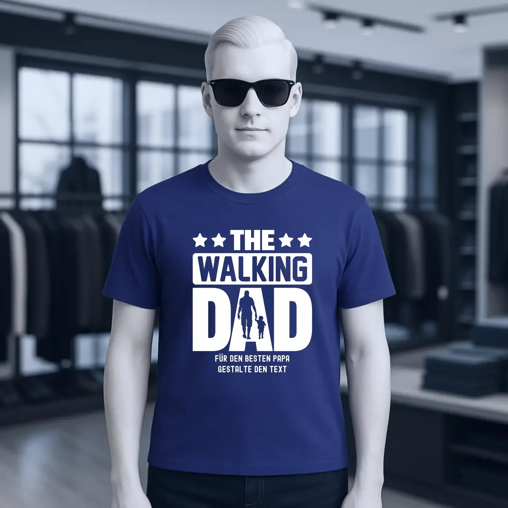 The Walking Dad 2 • Unisex Premium T-Shirt XS-5XL aus Bio-Baumwolle für Damen & Herren • Motivprodukt • personalisiert