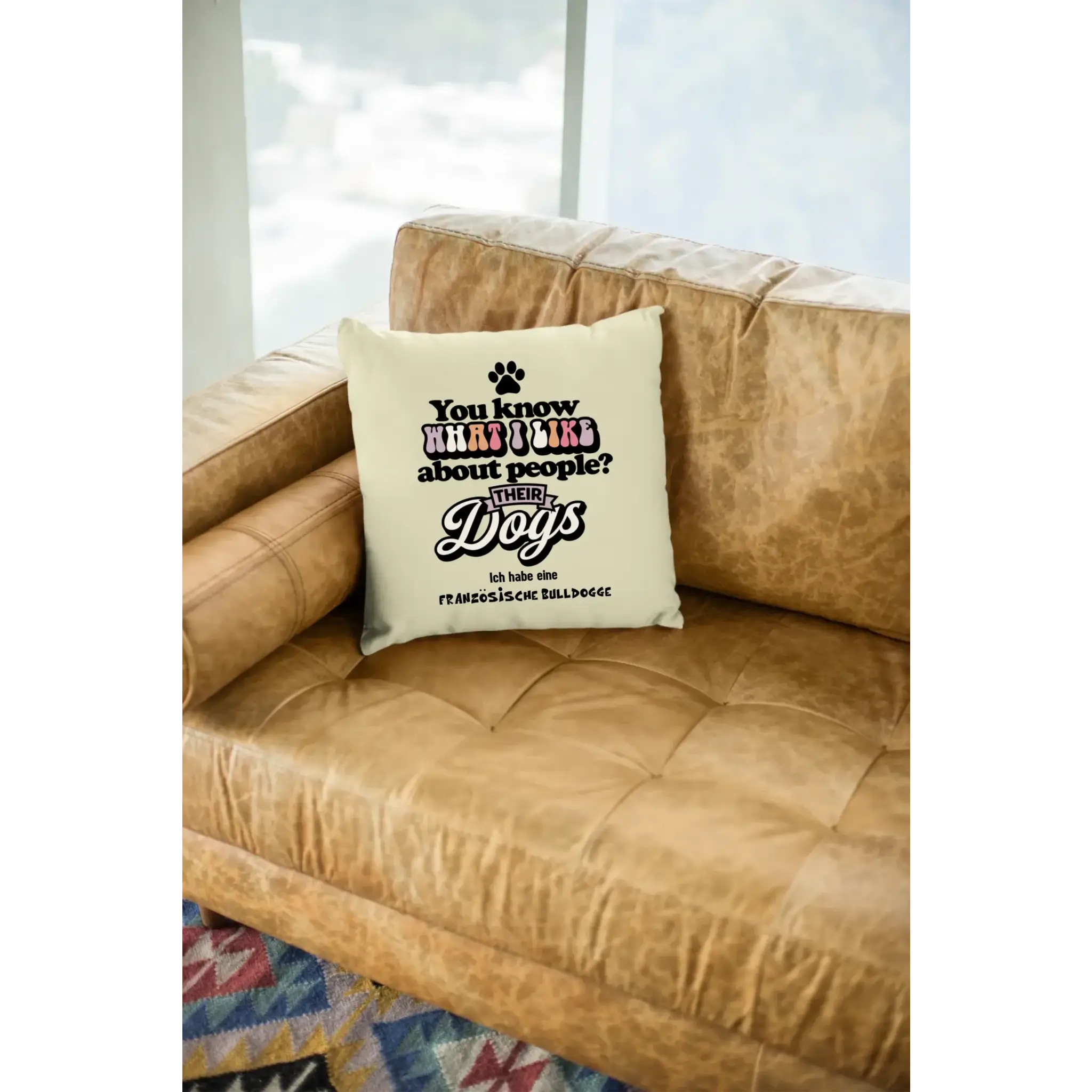 Their Dogs • Hund • Passe den Text an • Kissen 40x40 cm • Exklusivdesign • personalisiert