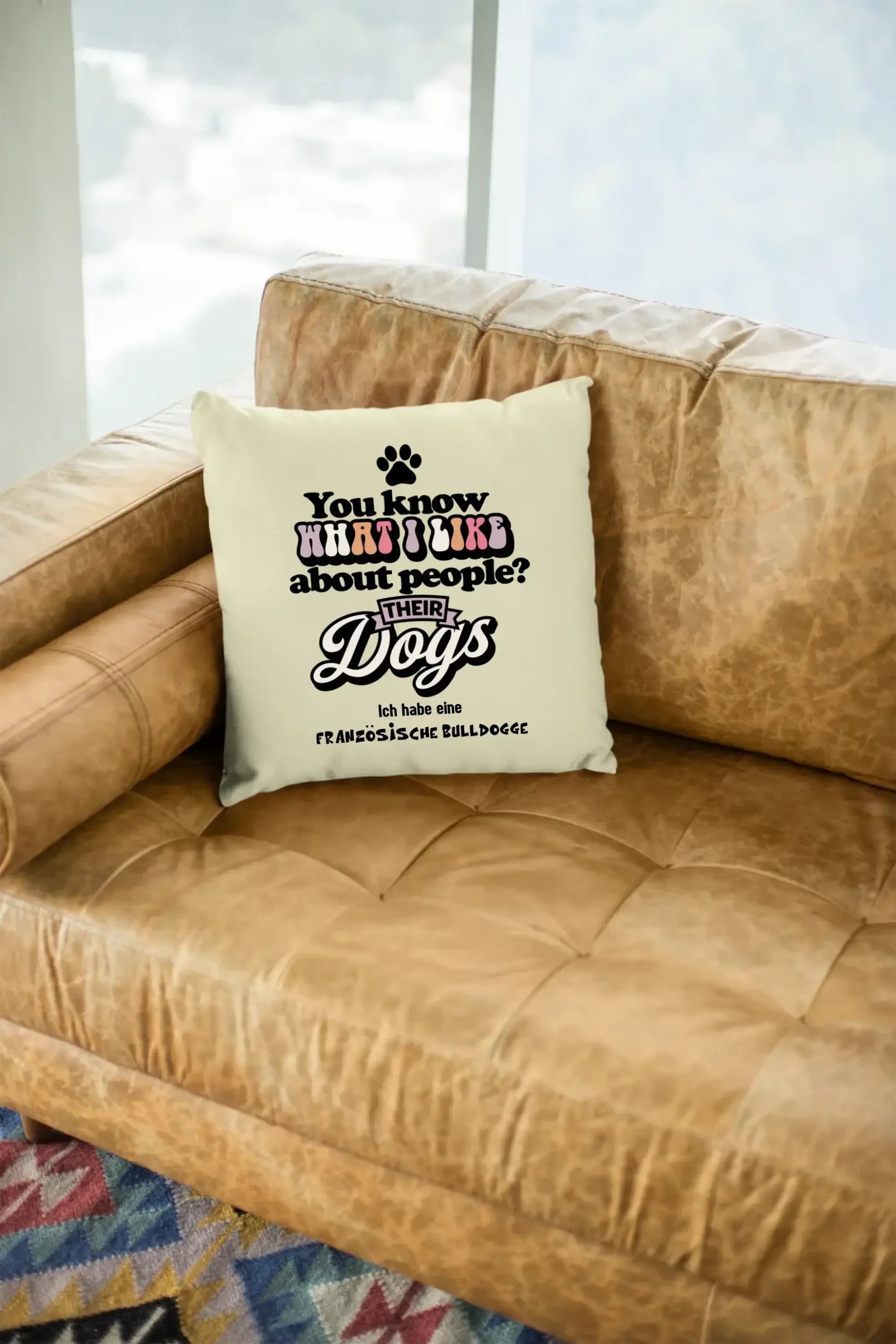 Their Dogs • Hund • Passe den Text an • Kissen 40x40 cm • Exklusivdesign • personalisiert