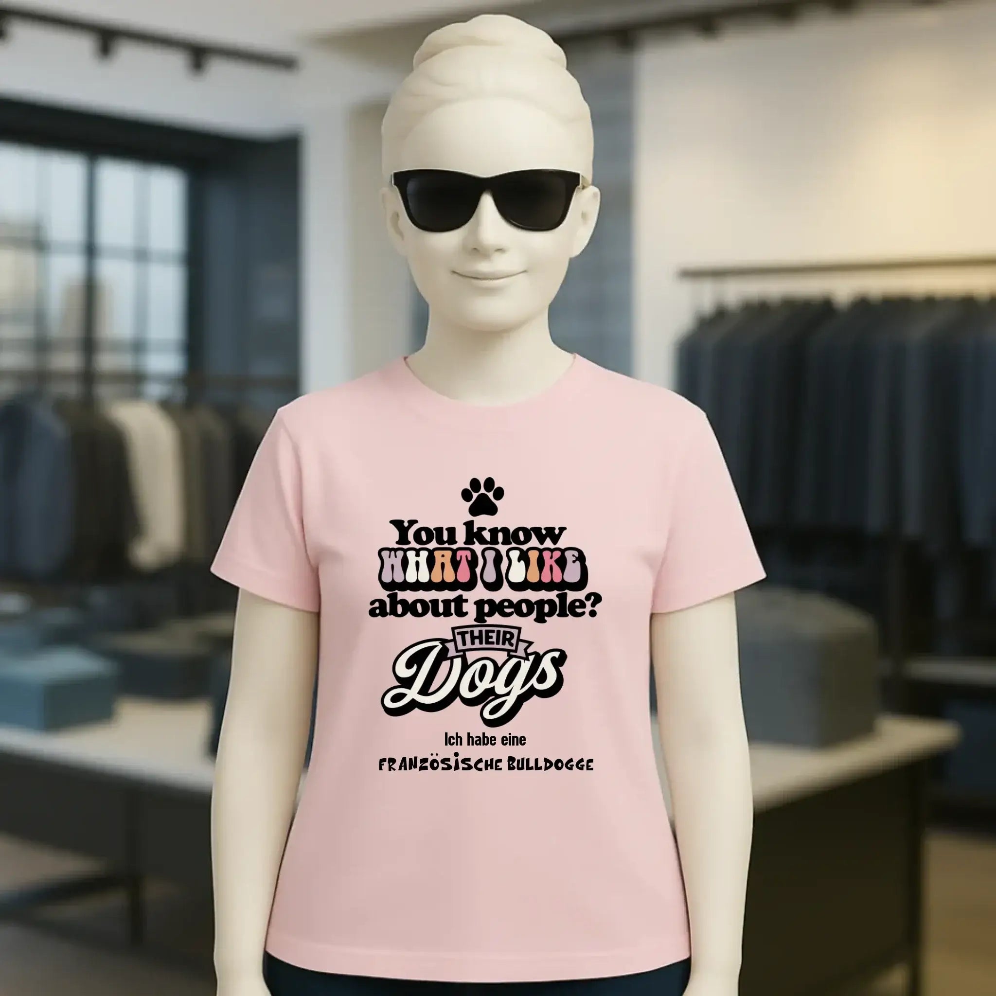 Their Dogs • Hund • Passe den Text an • Ladies Premium T-Shirt XS-2XL aus Bio-Baumwolle für Damen • Exklusivdesign • personalisiert