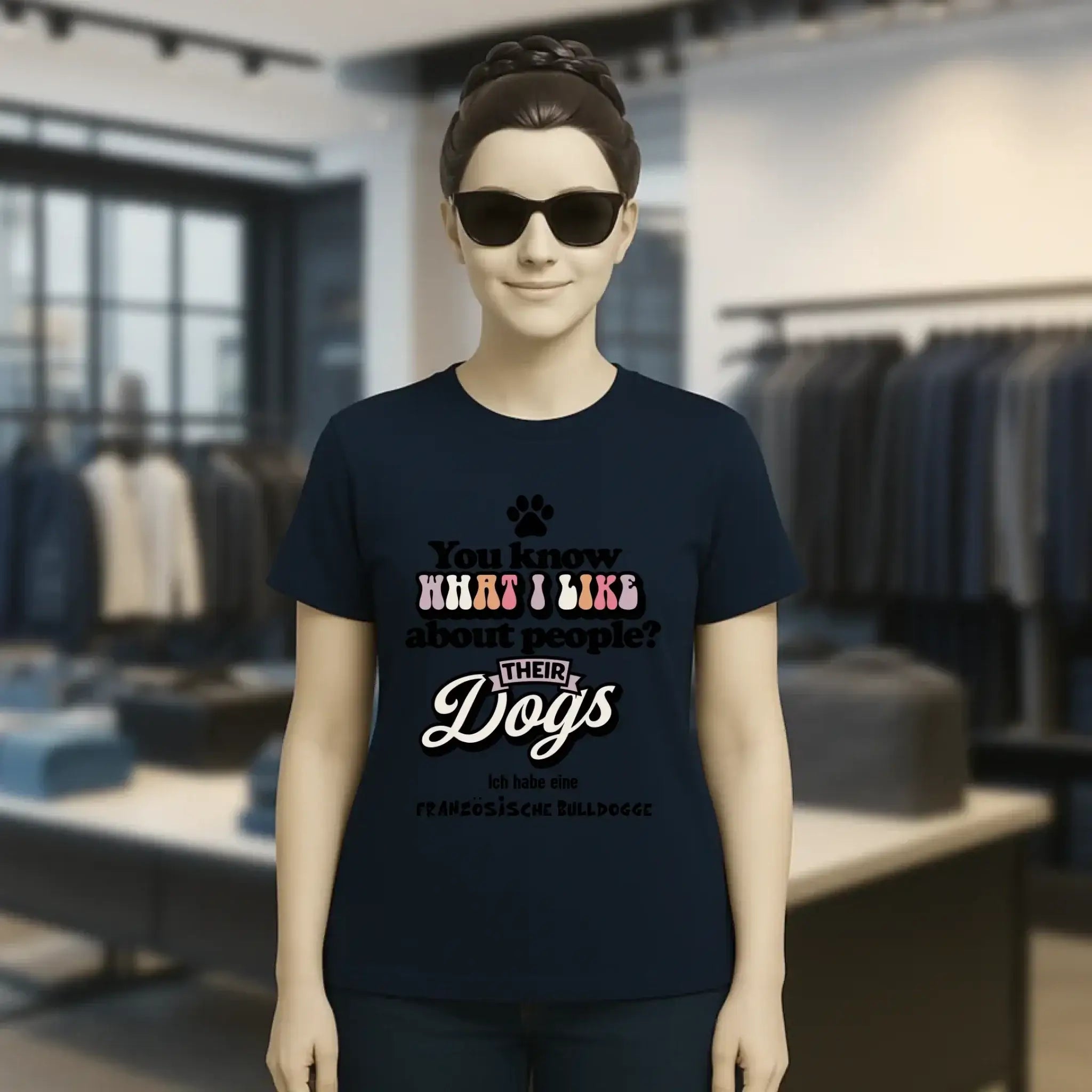 Their Dogs • Hund • Passe den Text an • Ladies Premium T-Shirt XS-2XL aus Bio-Baumwolle für Damen • Exklusivdesign • personalisiert
