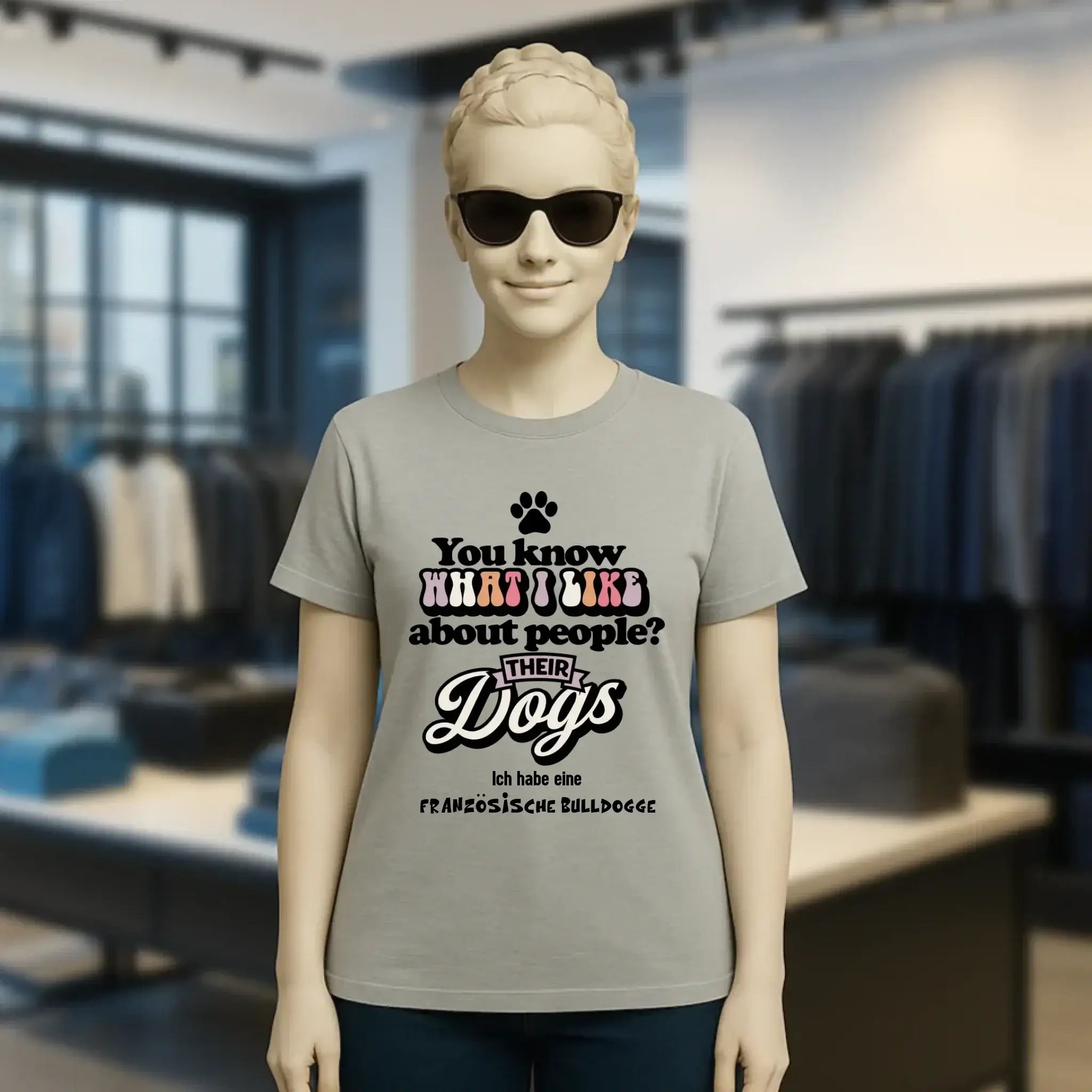 Their Dogs • Hund • Passe den Text an • Ladies Premium T-Shirt XS-2XL aus Bio-Baumwolle für Damen • Exklusivdesign • personalisiert