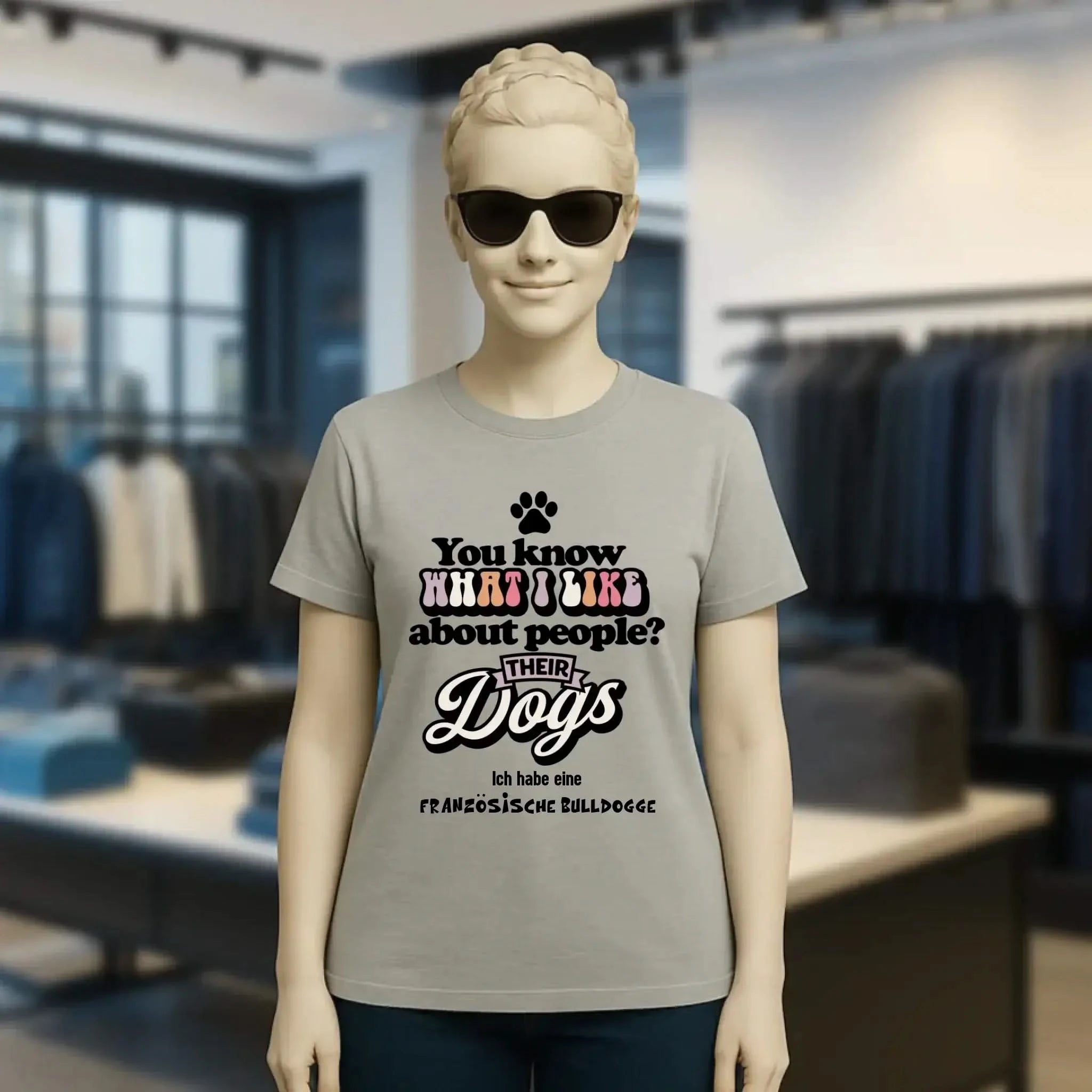 Their Dogs • Hund • Passe den Text an • Ladies Premium T-Shirt XS-2XL aus Bio-Baumwolle für Damen • Exklusivdesign • personalisiert