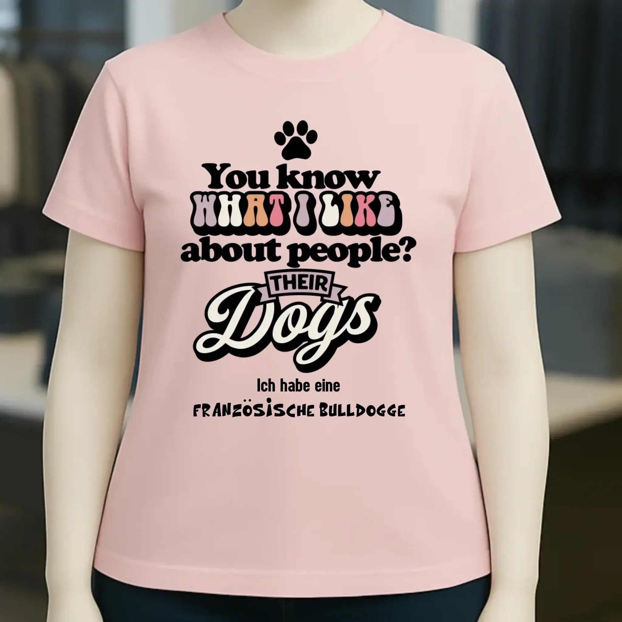 Their Dogs • Hund • Passe den Text an • Ladies Premium T-Shirt XS-2XL aus Bio-Baumwolle für Damen • Exklusivdesign • personalisiert