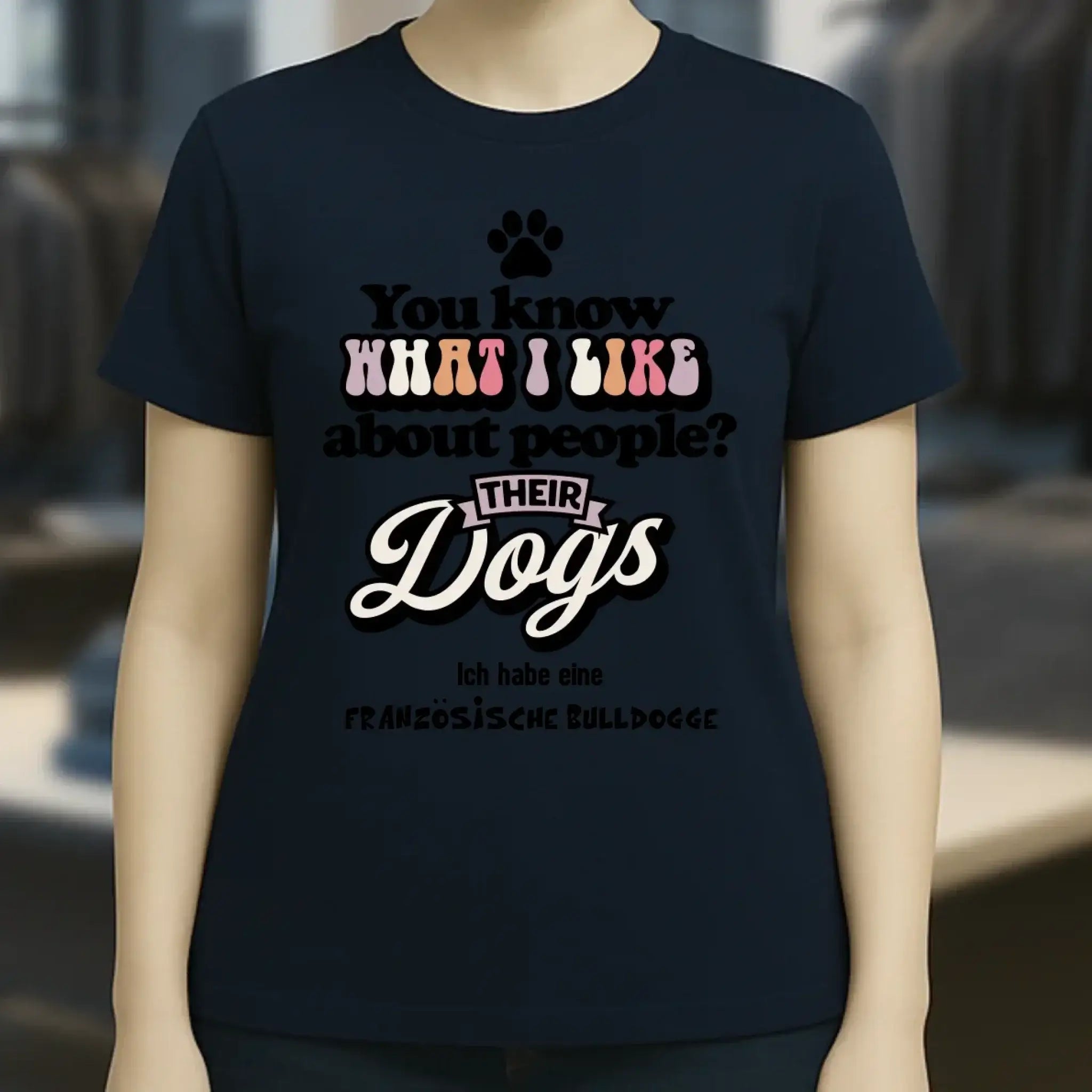 Their Dogs • Hund • Passe den Text an • Ladies Premium T-Shirt XS-2XL aus Bio-Baumwolle für Damen • Exklusivdesign • personalisiert