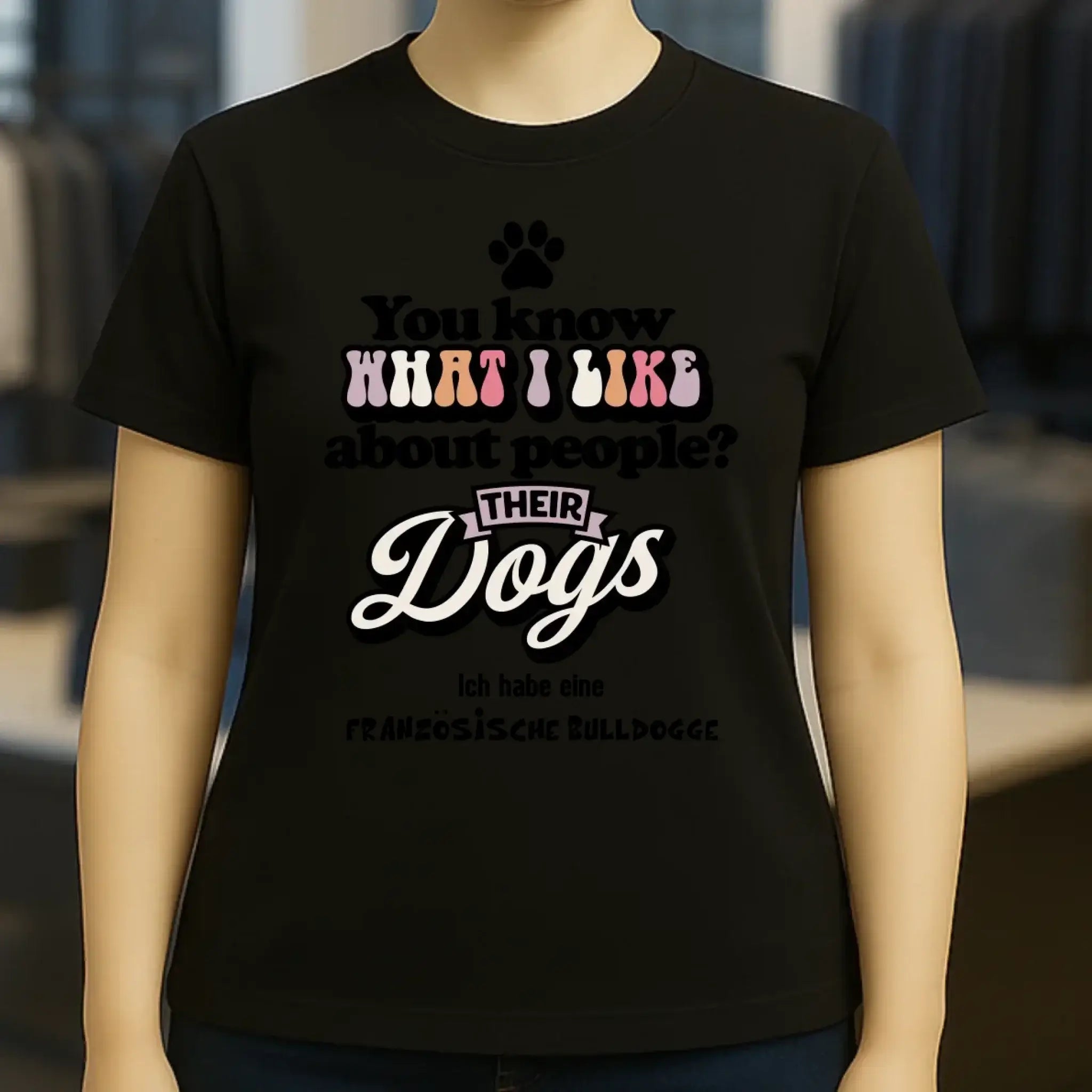 Their Dogs • Hund • Passe den Text an • Ladies Premium T-Shirt XS-2XL aus Bio-Baumwolle für Damen • Exklusivdesign • personalisiert