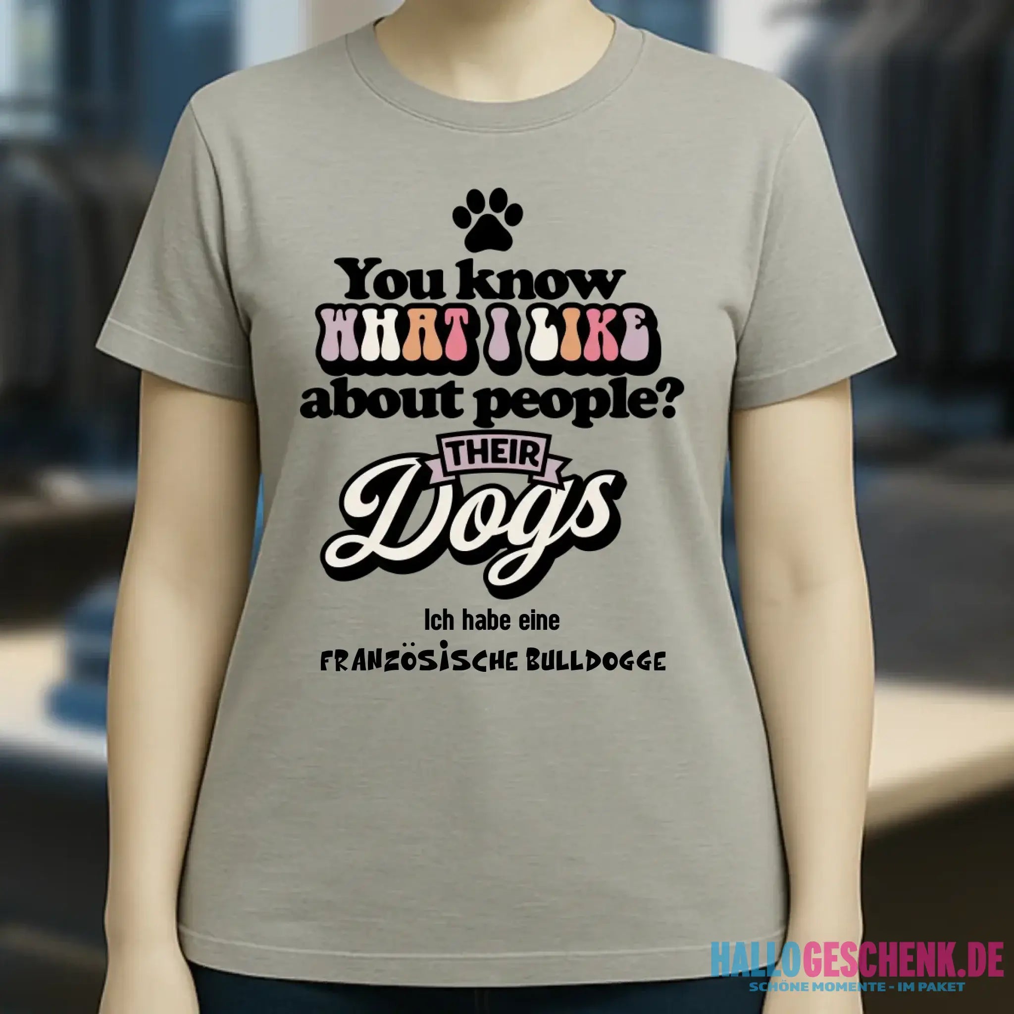 Their Dogs • Hund • Passe den Text an • Ladies Premium T-Shirt XS-2XL aus Bio-Baumwolle für Damen • Exklusivdesign • personalisiert
