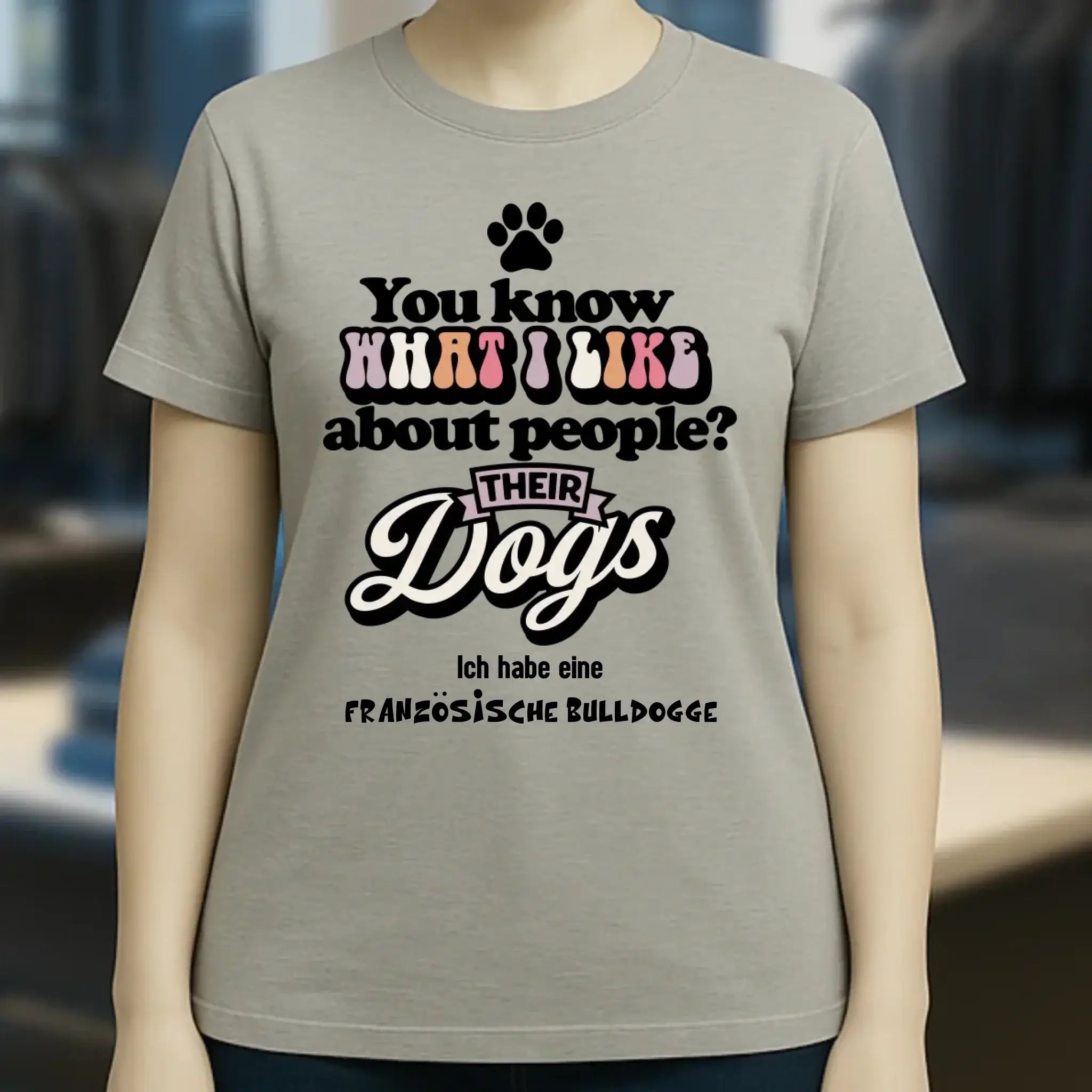 Their Dogs • Hund • Passe den Text an • Ladies Premium T-Shirt XS-2XL aus Bio-Baumwolle für Damen • Exklusivdesign • personalisiert