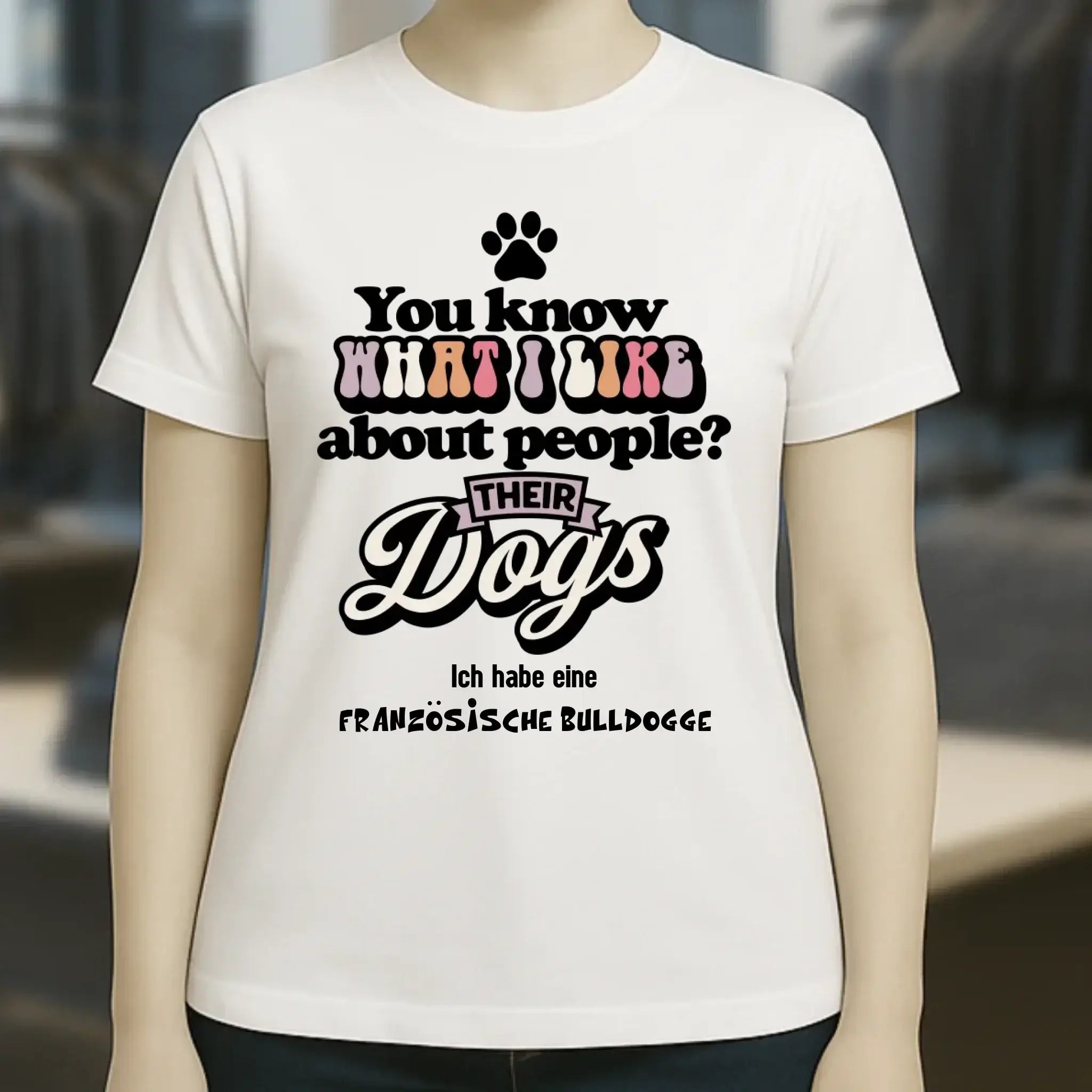 Their Dogs • Hund • Passe den Text an • Ladies Premium T-Shirt XS-2XL aus Bio-Baumwolle für Damen • Exklusivdesign • personalisiert