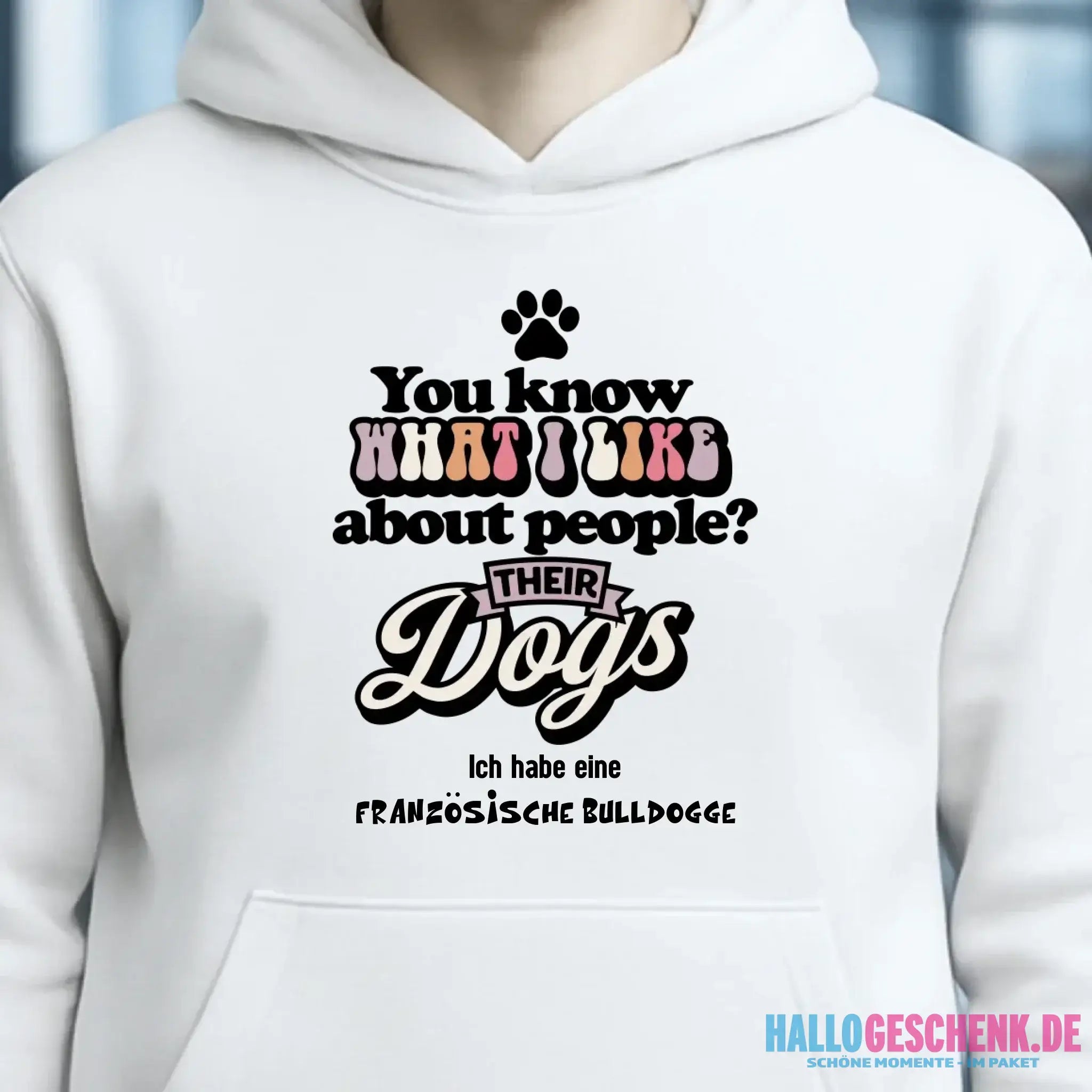 Their Dogs • Hund • Passe den Text an • Unisex Premium Hoodie XS-5XL aus Bio-Baumwolle für Damen & Herren • Exklusivdesign • personalisiert