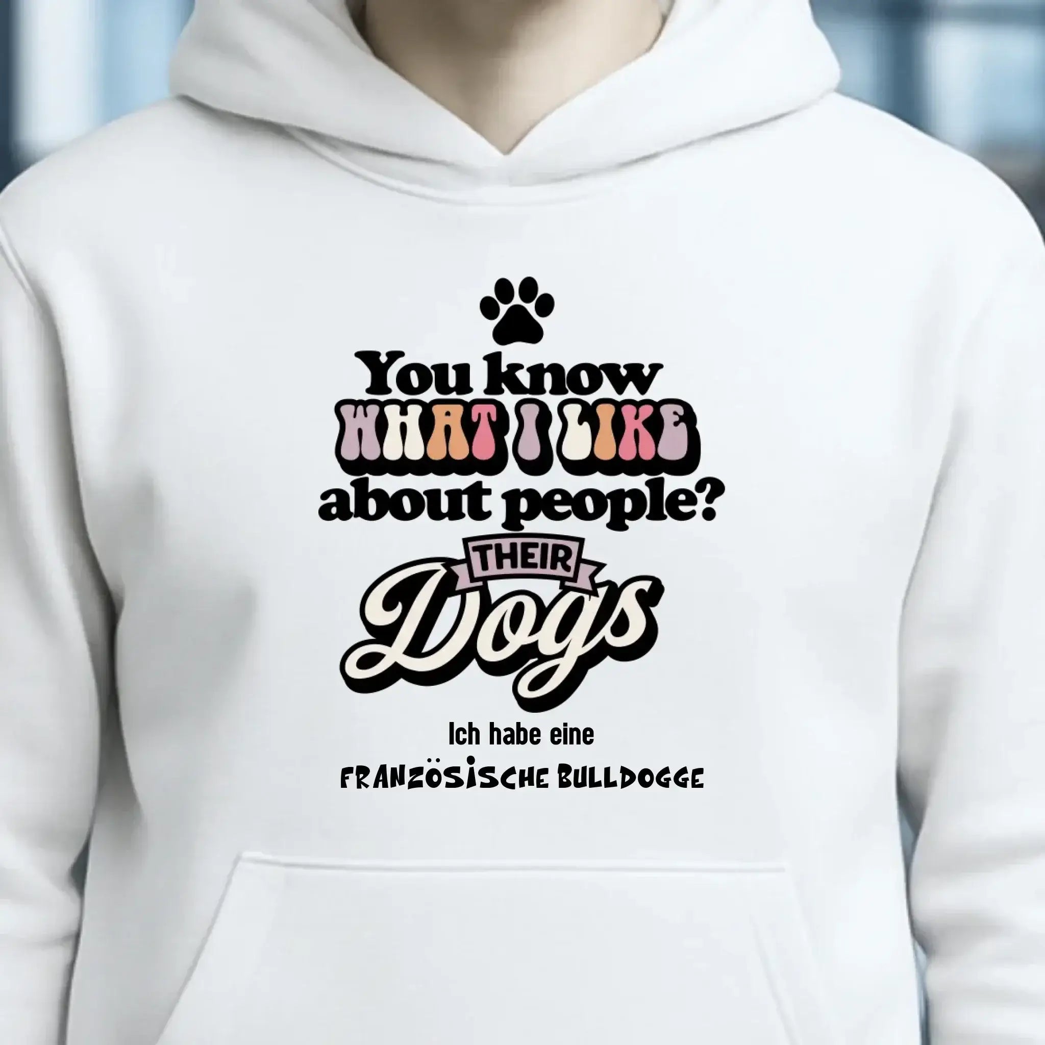 Their Dogs • Hund • Passe den Text an • Unisex Premium Hoodie XS-5XL aus Bio-Baumwolle für Damen & Herren • Exklusivdesign • personalisiert