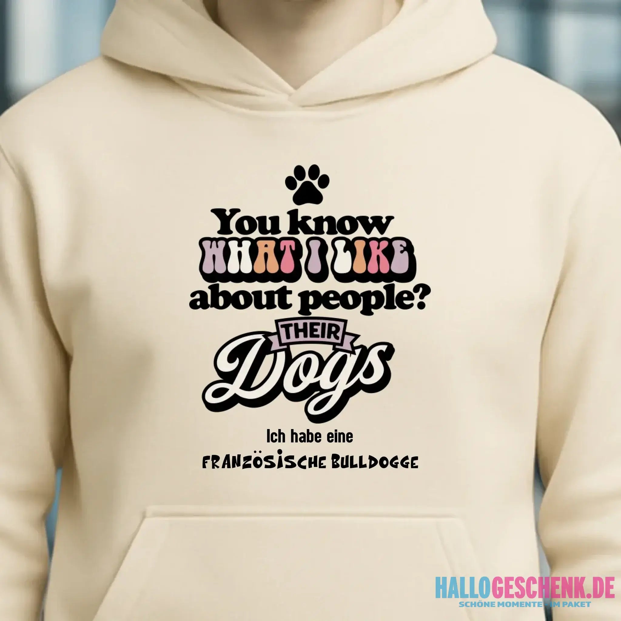 Their Dogs • Hund • Passe den Text an • Unisex Premium Hoodie XS-5XL aus Bio-Baumwolle für Damen & Herren • Exklusivdesign • personalisiert