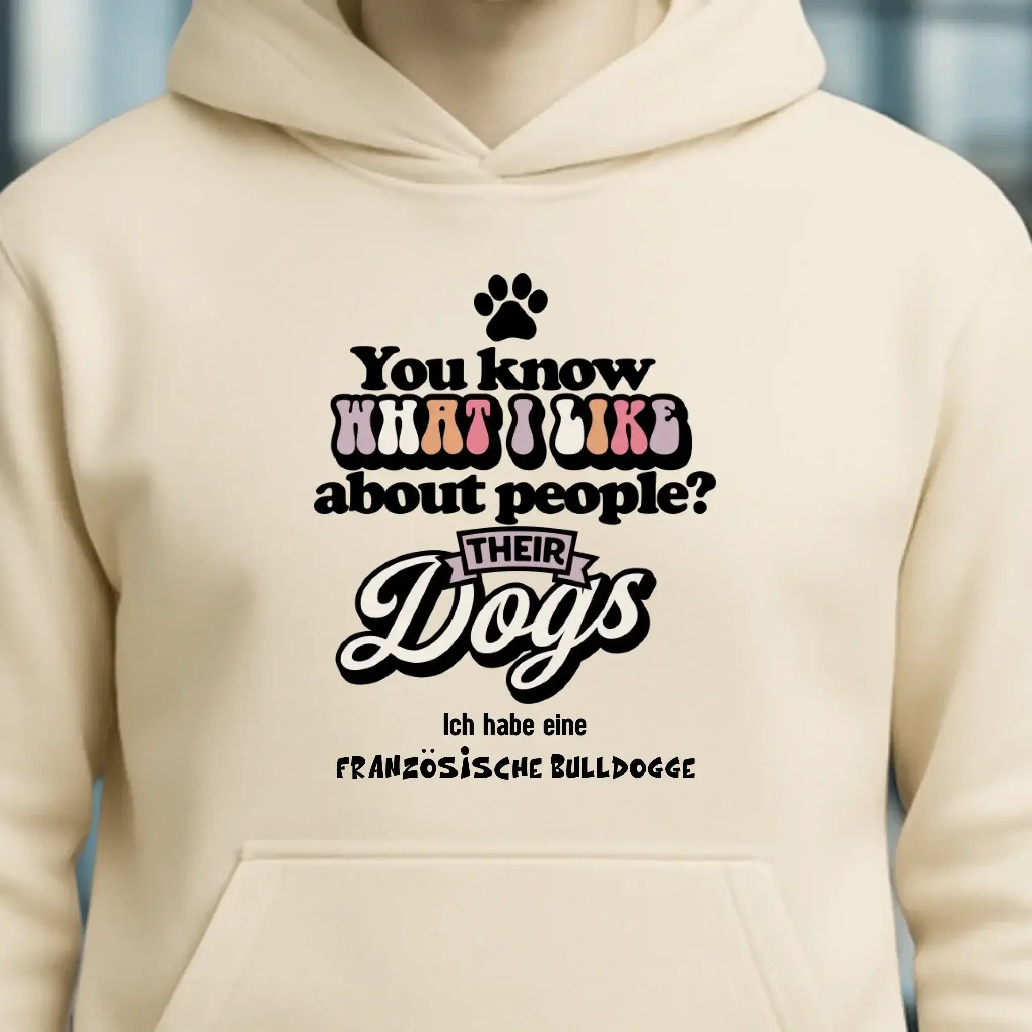 Their Dogs • Hund • Passe den Text an • Unisex Premium Hoodie XS-5XL aus Bio-Baumwolle für Damen & Herren • Exklusivdesign • personalisiert
