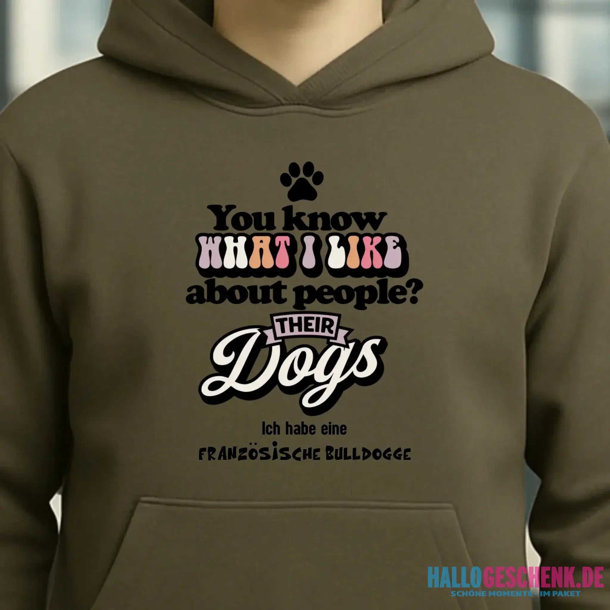 Their Dogs • Hund • Passe den Text an • Unisex Premium Hoodie XS-5XL aus Bio-Baumwolle für Damen & Herren • Exklusivdesign • personalisiert