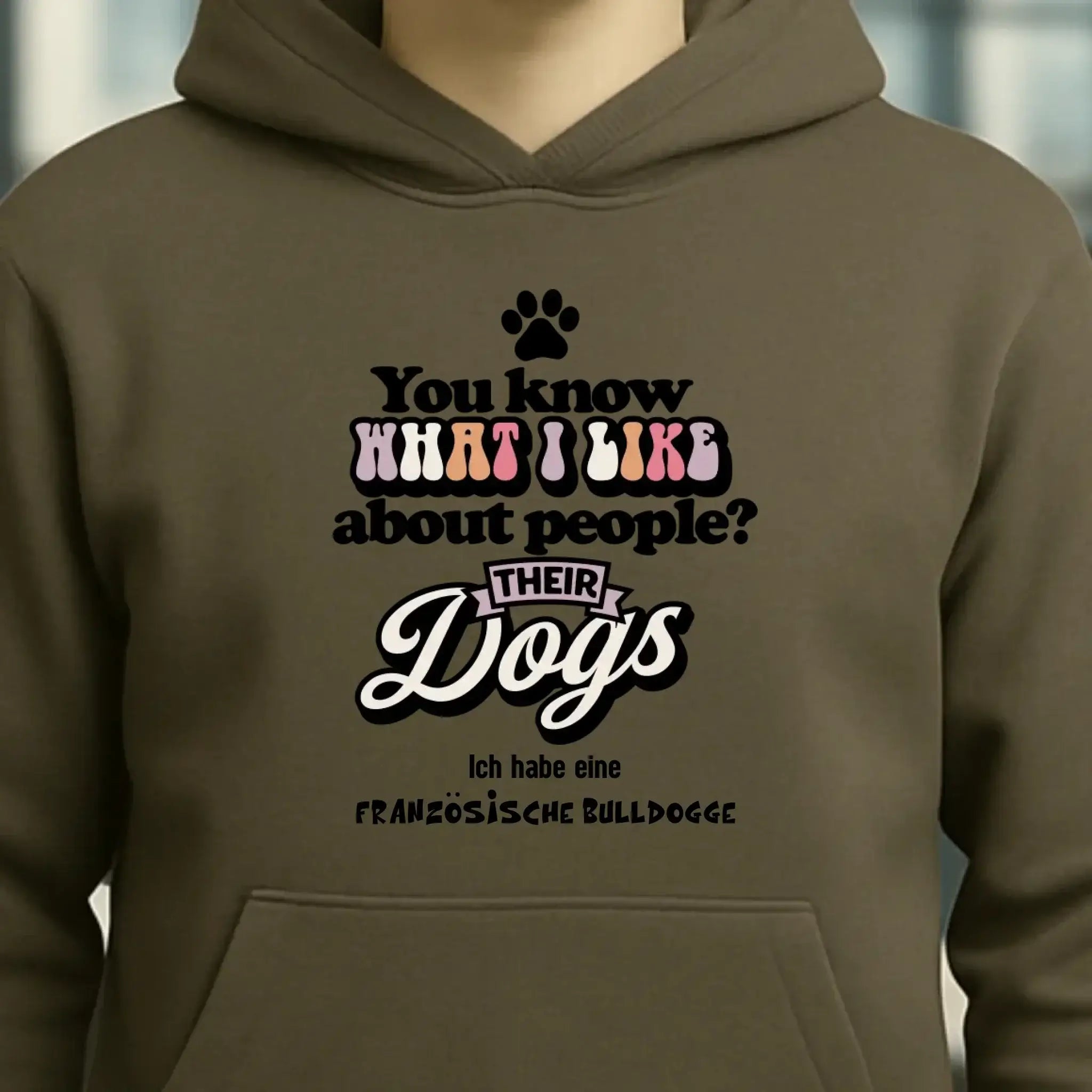 Their Dogs • Hund • Passe den Text an • Unisex Premium Hoodie XS-5XL aus Bio-Baumwolle für Damen & Herren • Exklusivdesign • personalisiert