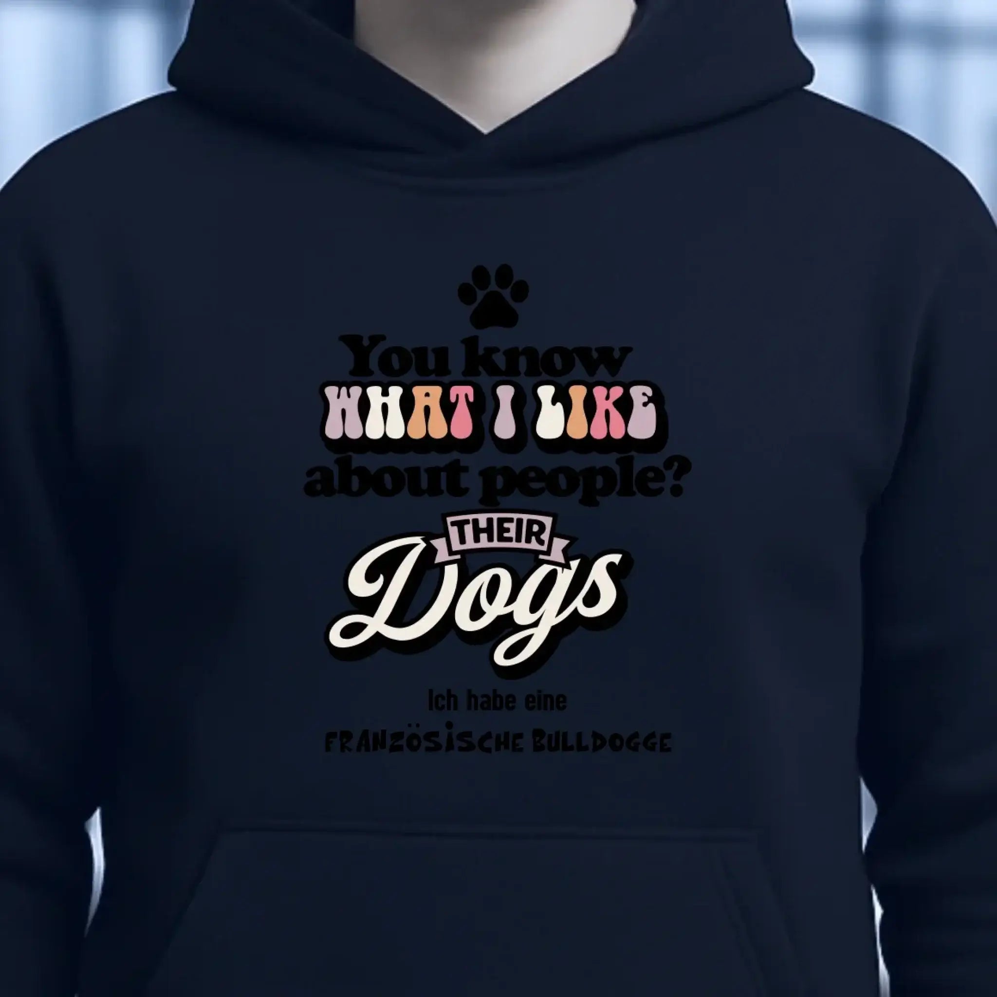 Their Dogs • Hund • Passe den Text an • Unisex Premium Hoodie XS-5XL aus Bio-Baumwolle für Damen & Herren • Exklusivdesign • personalisiert