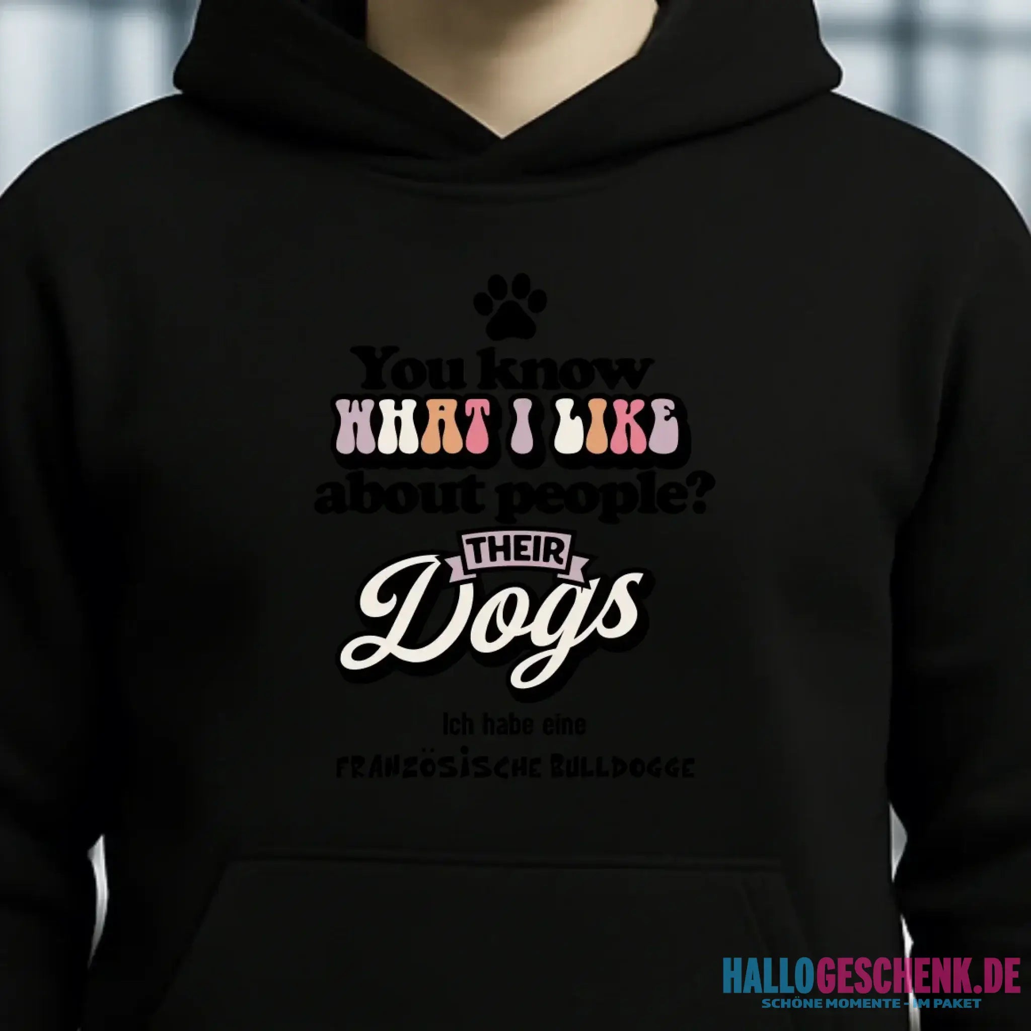 Their Dogs • Hund • Passe den Text an • Unisex Premium Hoodie XS-5XL aus Bio-Baumwolle für Damen & Herren • Exklusivdesign • personalisiert