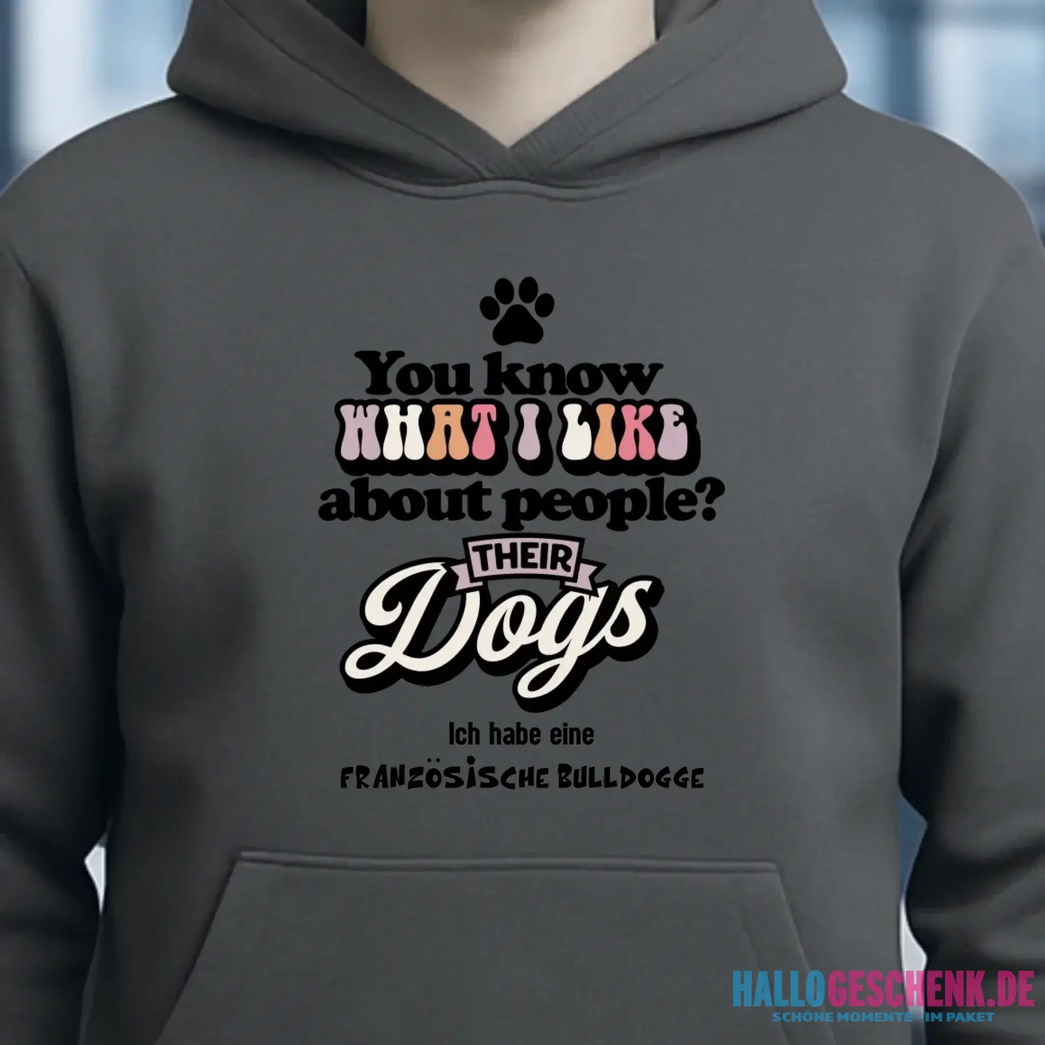 Their Dogs • Hund • Passe den Text an • Unisex Premium Hoodie XS-5XL aus Bio-Baumwolle für Damen & Herren • Exklusivdesign • personalisiert