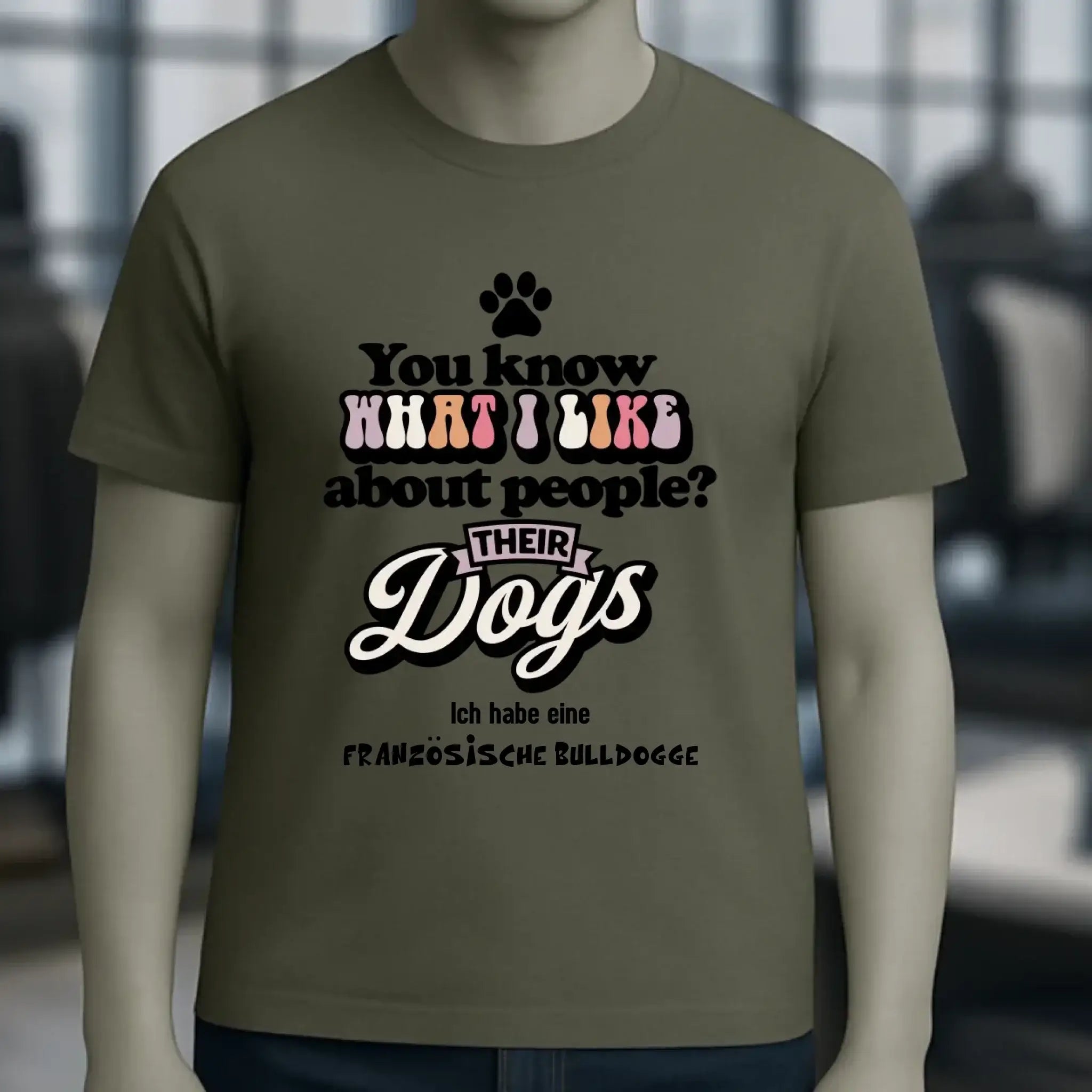 Their Dogs • Hund • Passe den Text an • Unisex Premium T-Shirt XS-5XL aus Bio-Baumwolle für Damen & Herren • Exklusivdesign • personalisiert