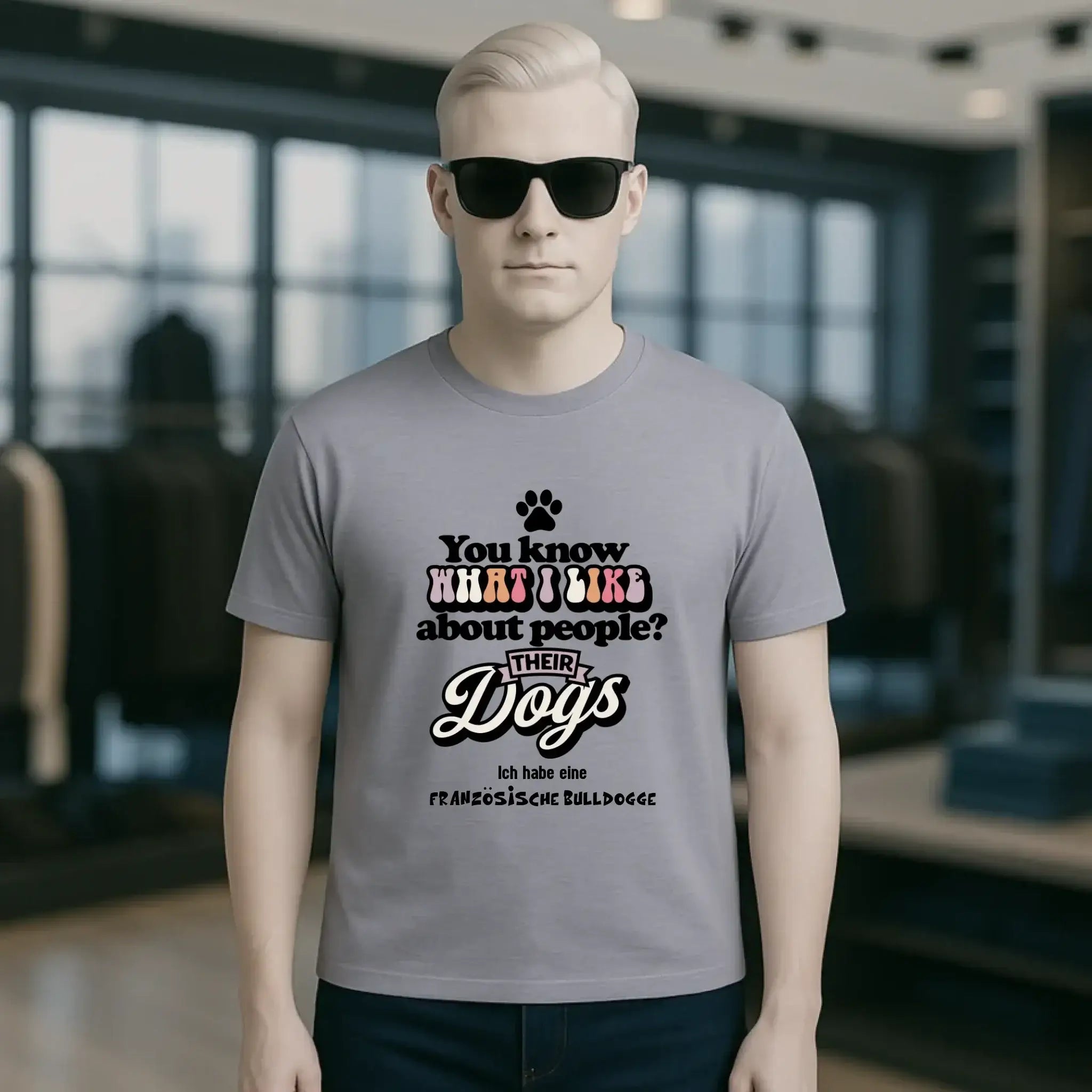 Their Dogs • Hund • Passe den Text an • Unisex Premium T-Shirt XS-5XL aus Bio-Baumwolle für Damen & Herren • Exklusivdesign • personalisiert