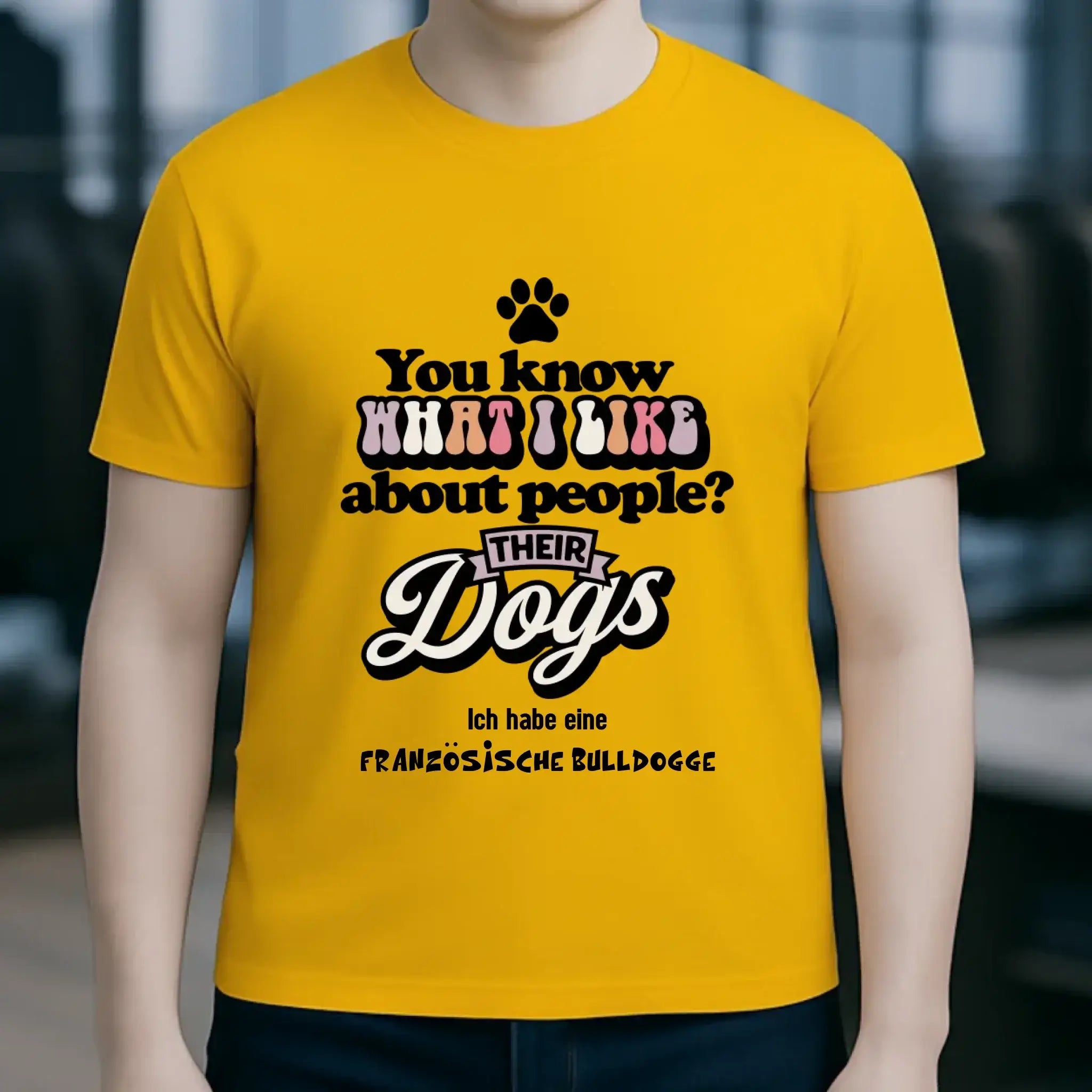 Their Dogs • Hund • Passe den Text an • Unisex Premium T-Shirt XS-5XL aus Bio-Baumwolle für Damen & Herren • Exklusivdesign • personalisiert