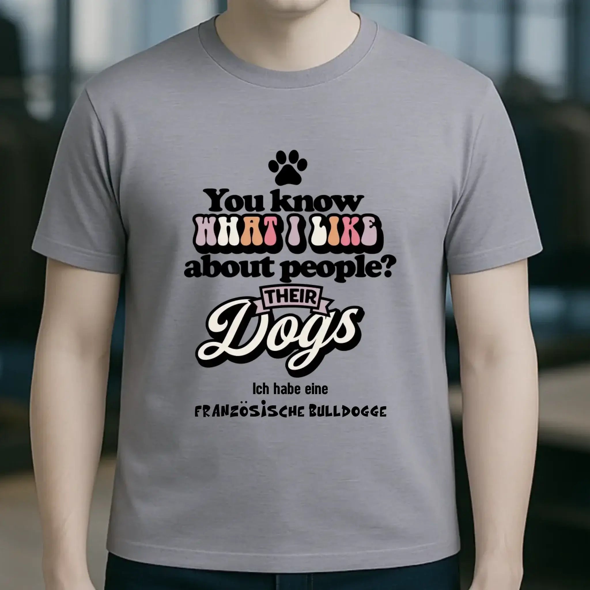Their Dogs • Hund • Passe den Text an • Unisex Premium T-Shirt XS-5XL aus Bio-Baumwolle für Damen & Herren • Exklusivdesign • personalisiert