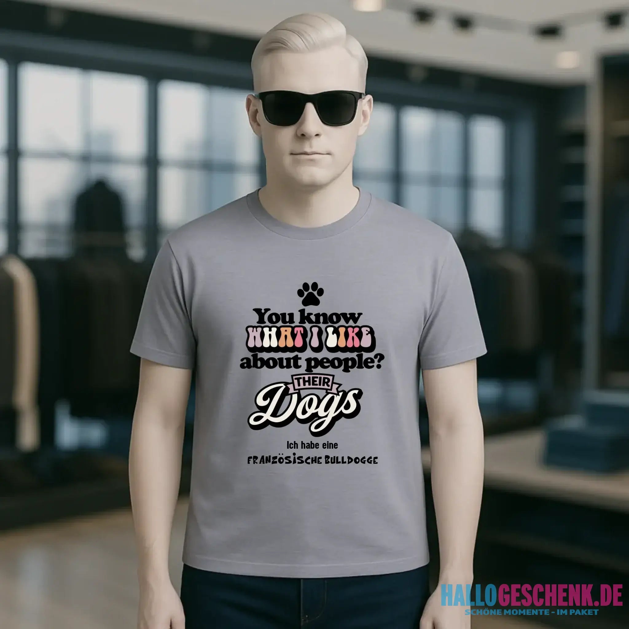 Their Dogs • Hund • Passe den Text an • Unisex Premium T-Shirt XS-5XL aus Bio-Baumwolle für Damen & Herren • Exklusivdesign • personalisiert