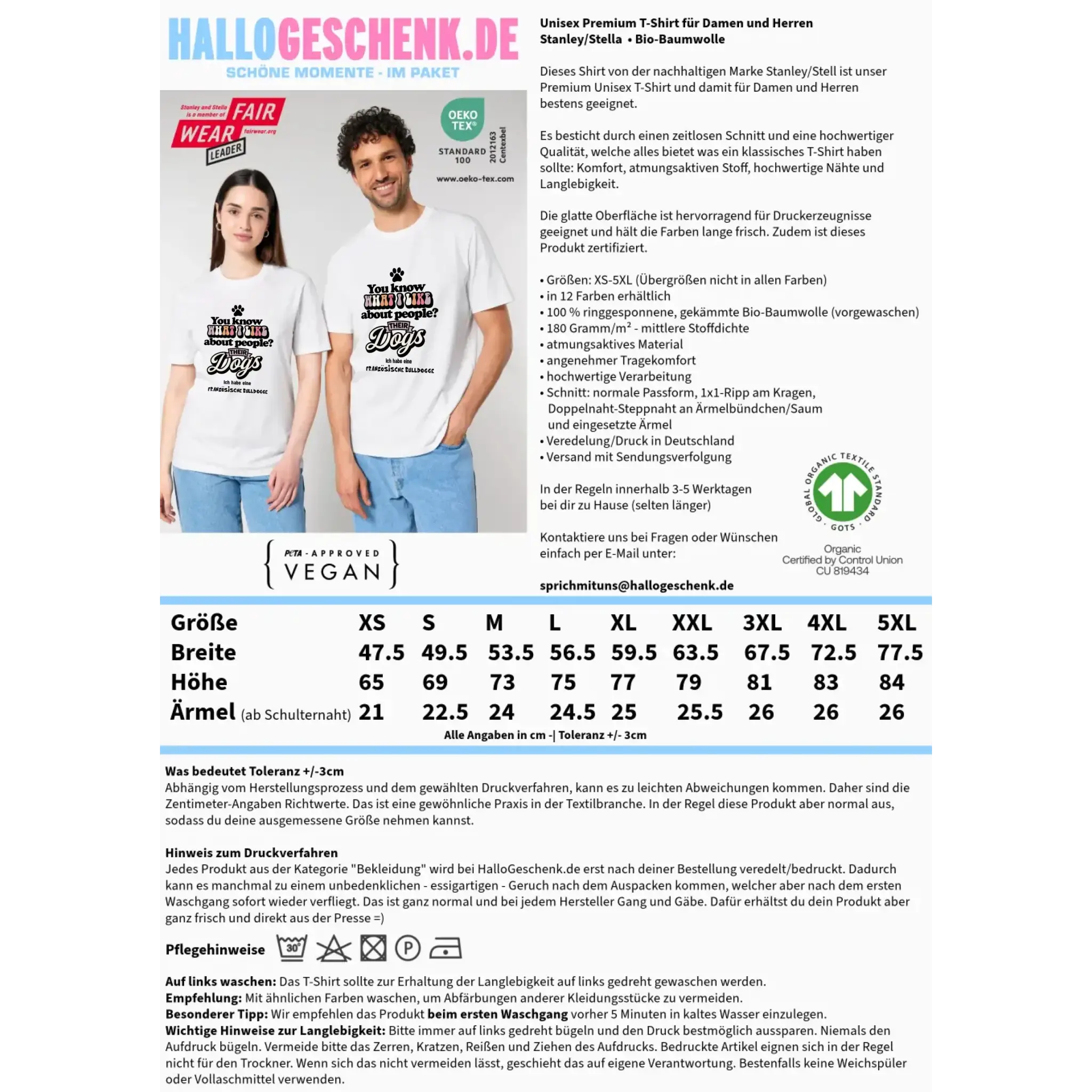 Their Dogs • Hund • Passe den Text an • Unisex Premium T-Shirt XS-5XL aus Bio-Baumwolle für Damen & Herren • Exklusivdesign • personalisiert