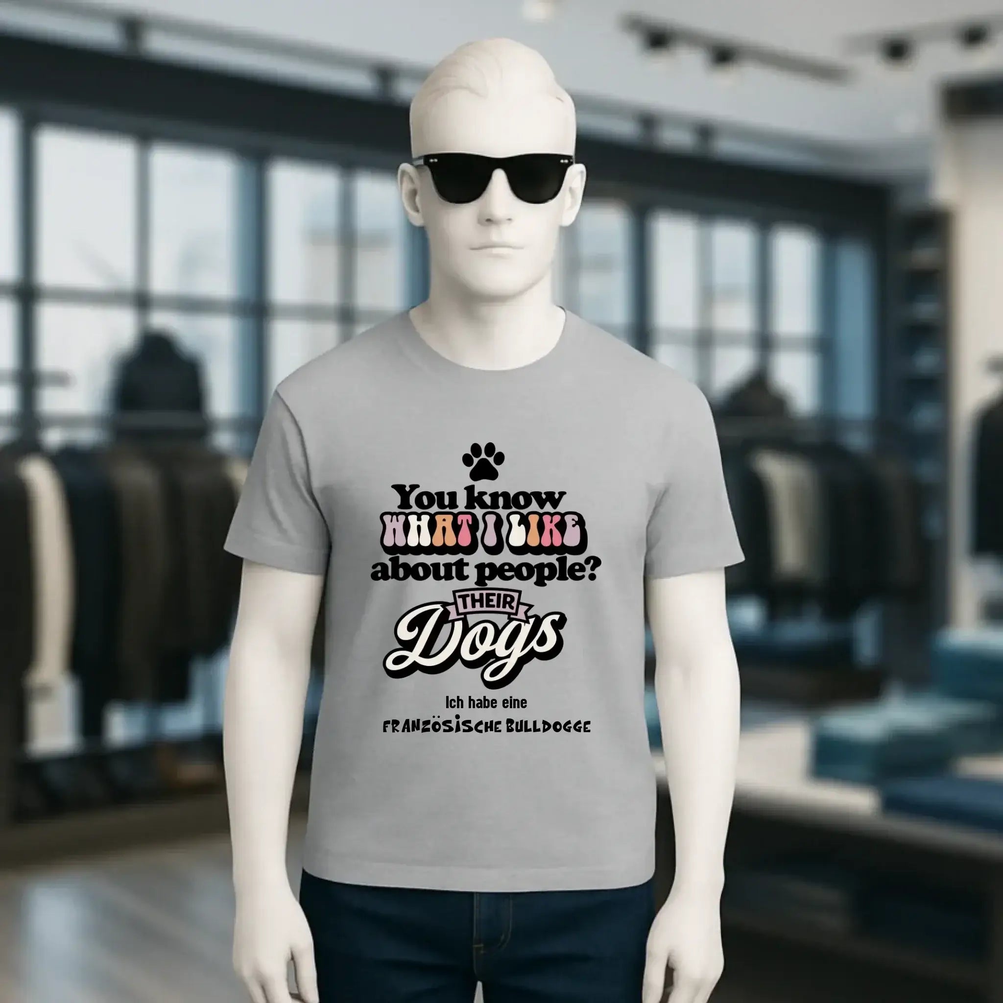Their Dogs • Hund • Passe den Text an • Unisex Premium T-Shirt XS-5XL aus Bio-Baumwolle für Damen & Herren • Exklusivdesign • personalisiert