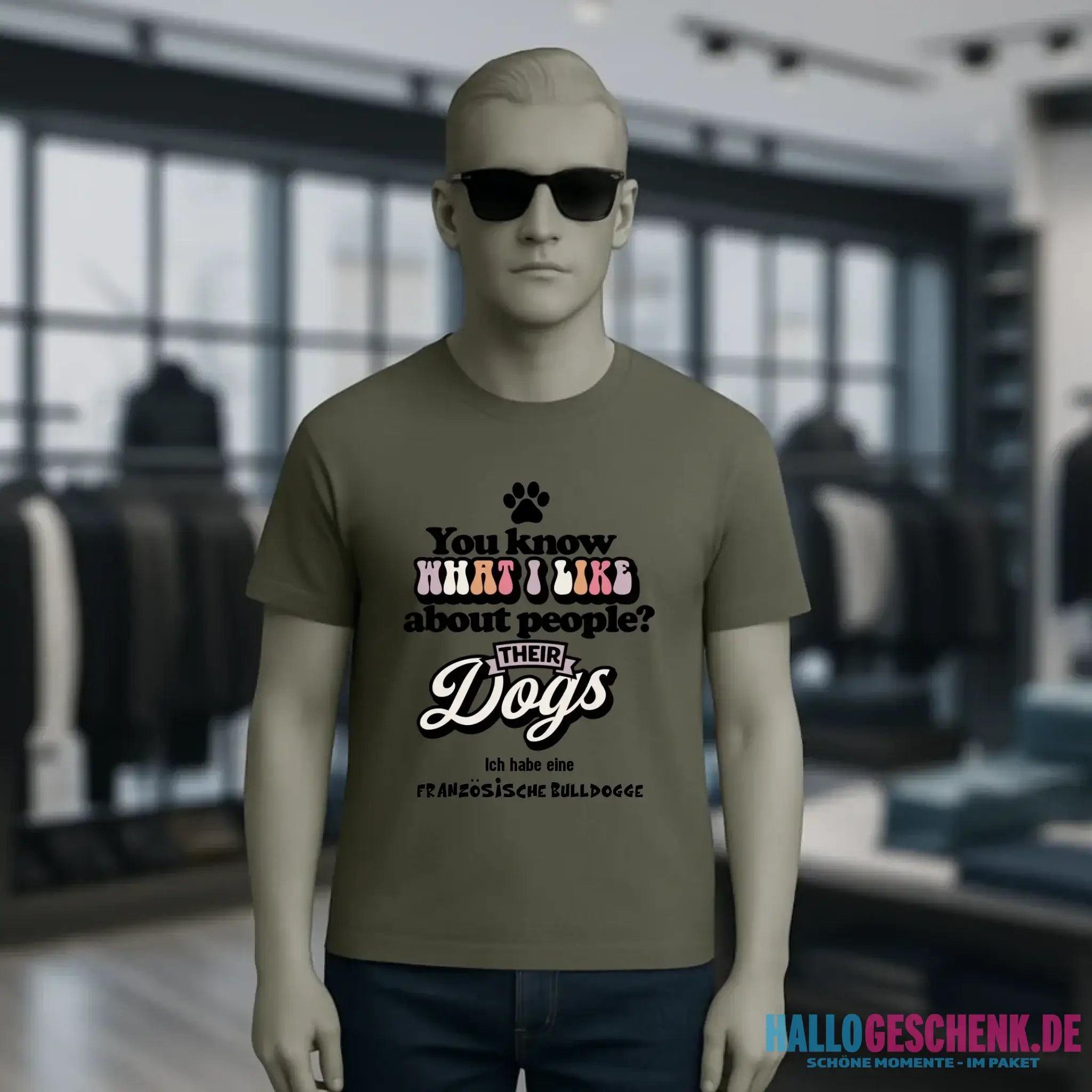 Their Dogs • Hund • Passe den Text an • Unisex Premium T-Shirt XS-5XL aus Bio-Baumwolle für Damen & Herren • Exklusivdesign • personalisiert
