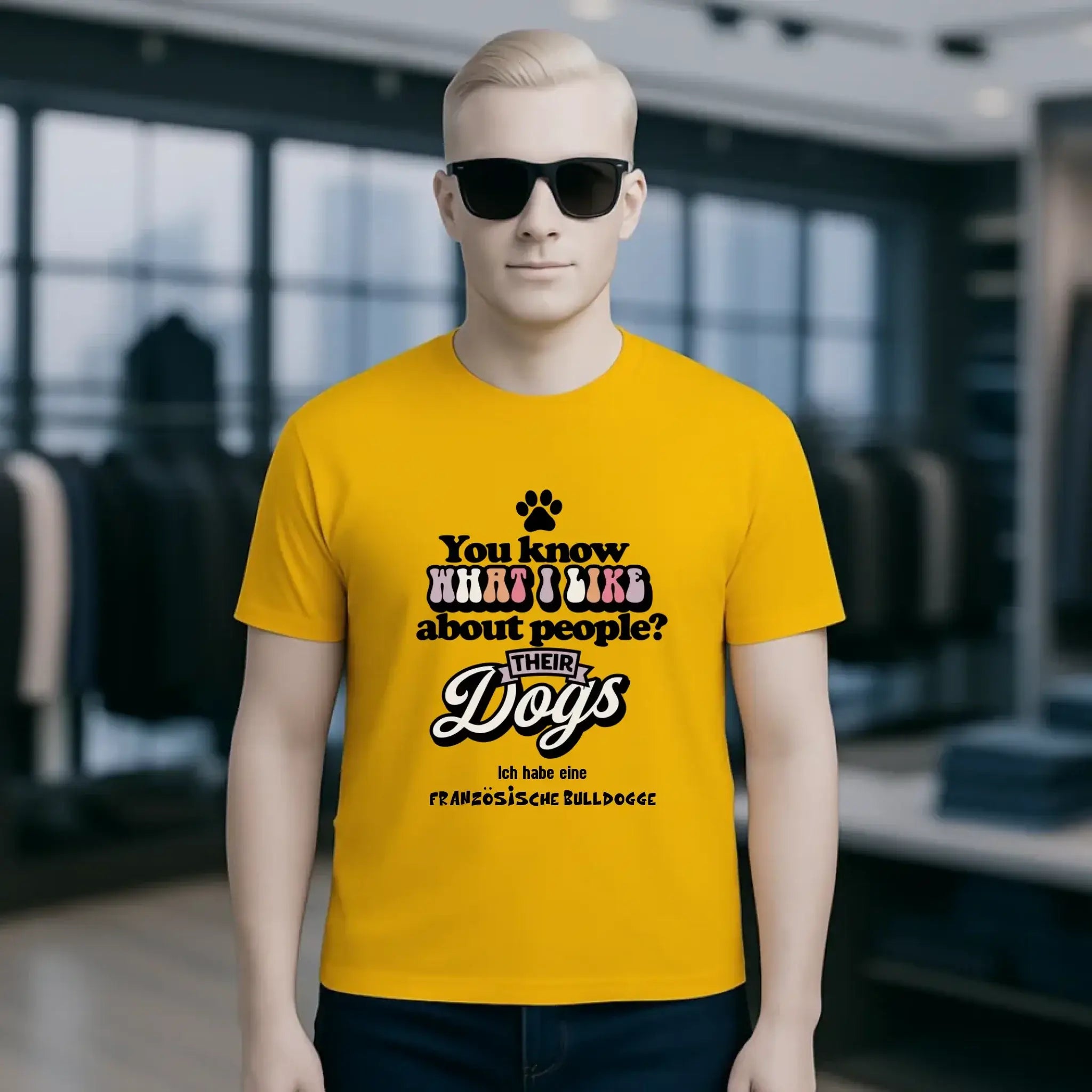 Their Dogs • Hund • Passe den Text an • Unisex Premium T-Shirt XS-5XL aus Bio-Baumwolle für Damen & Herren • Exklusivdesign • personalisiert