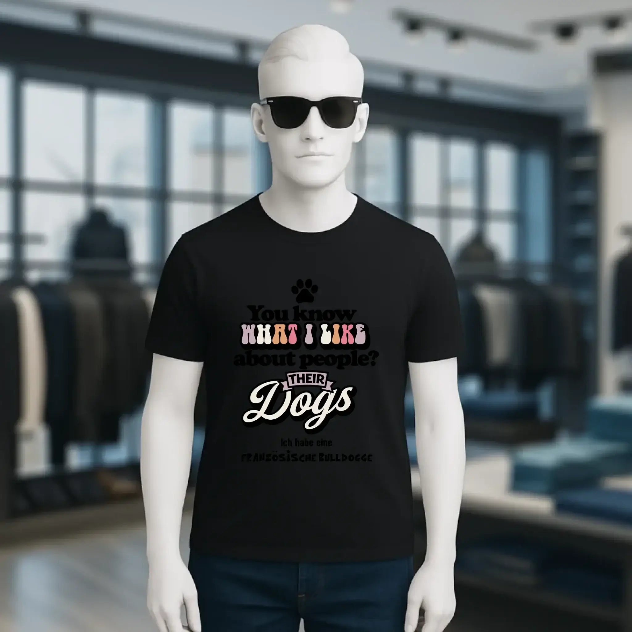 Their Dogs • Hund • Passe den Text an • Unisex Premium T-Shirt XS-5XL aus Bio-Baumwolle für Damen & Herren • Exklusivdesign • personalisiert