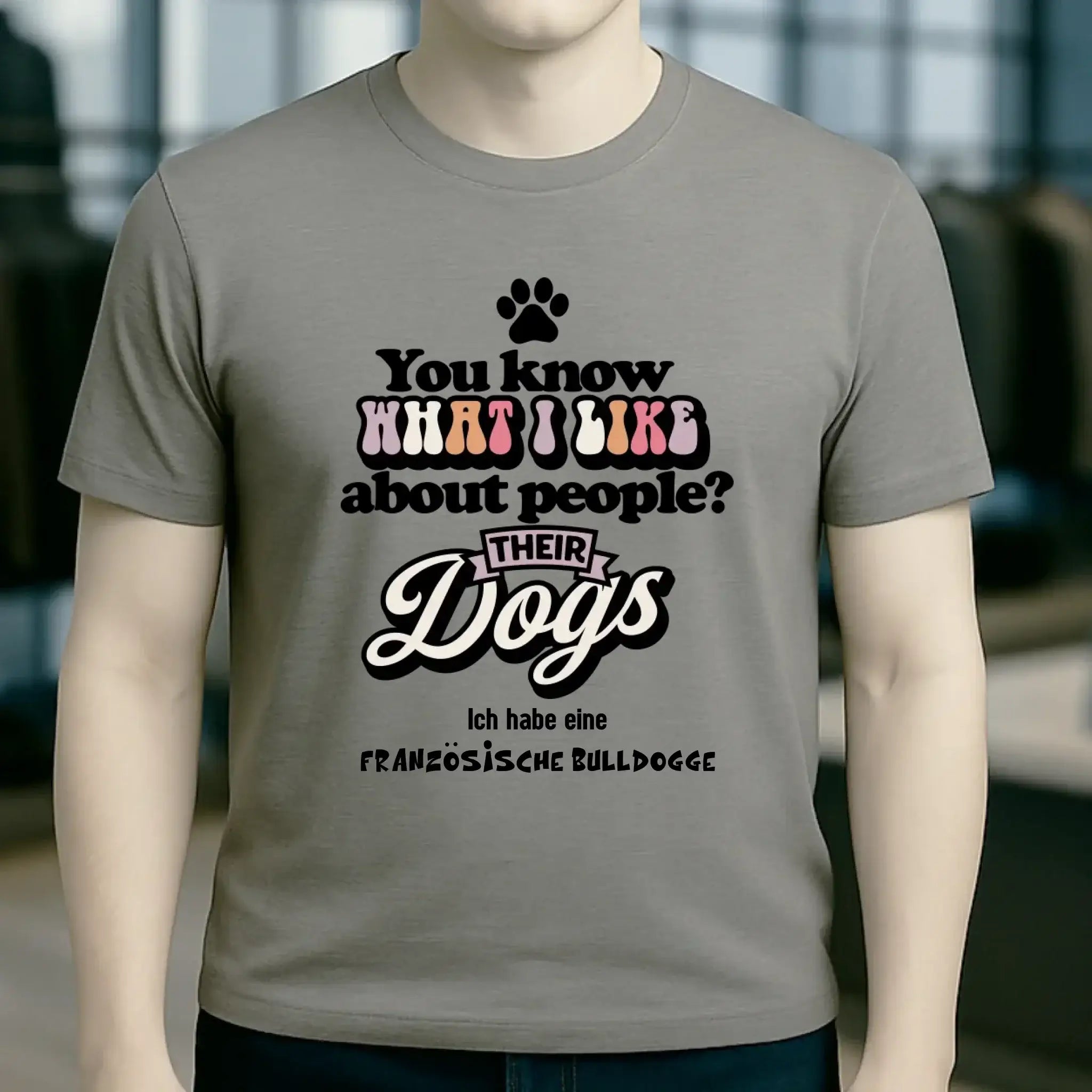 Their Dogs • Hund • Passe den Text an • Unisex Premium T-Shirt XS-5XL aus Bio-Baumwolle für Damen & Herren • Exklusivdesign • personalisiert