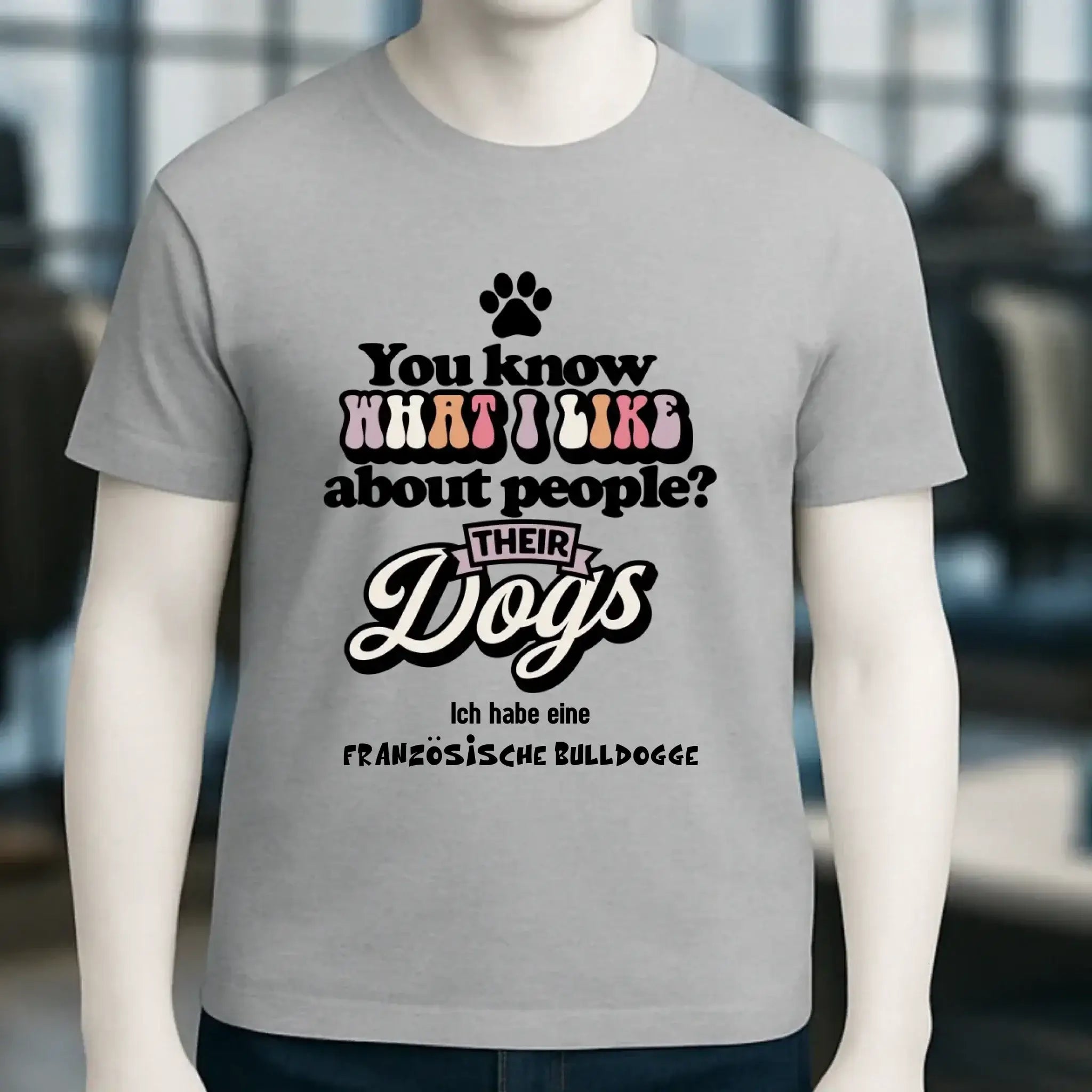 Their Dogs • Hund • Passe den Text an • Unisex Premium T-Shirt XS-5XL aus Bio-Baumwolle für Damen & Herren • Exklusivdesign • personalisiert