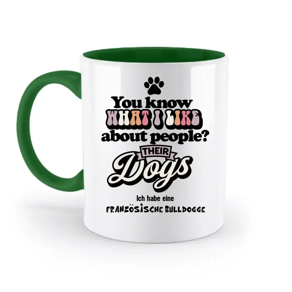 Their Dogs • Hund • Passe den Text an • zweifarbige Tasse • Exklusivdesign • personalisiert