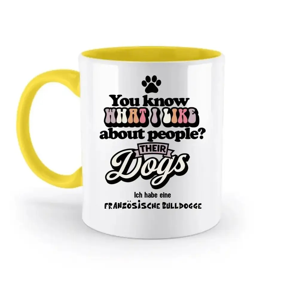 Their Dogs • Hund • Passe den Text an • zweifarbige Tasse • Exklusivdesign • personalisiert