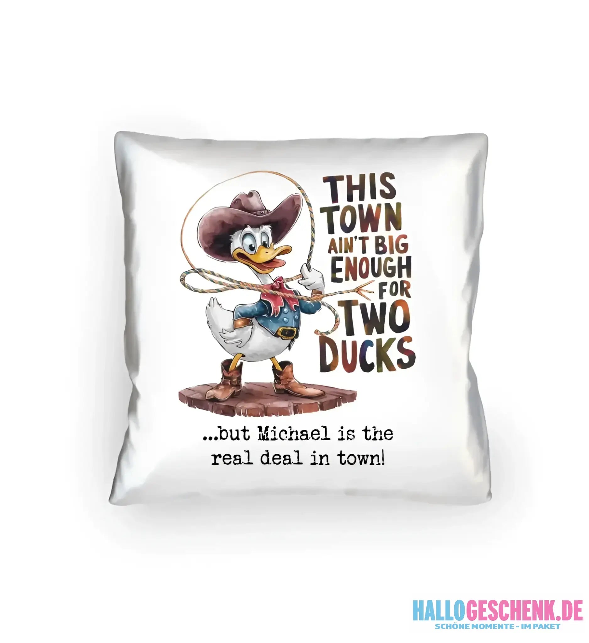 THIS TOWN 2 • DUCK • ENTE • Kissen 40x40 cm • Exklusivdesign • personalisiert - Kissen 40x40 cm / White / 40cm-x-40cm