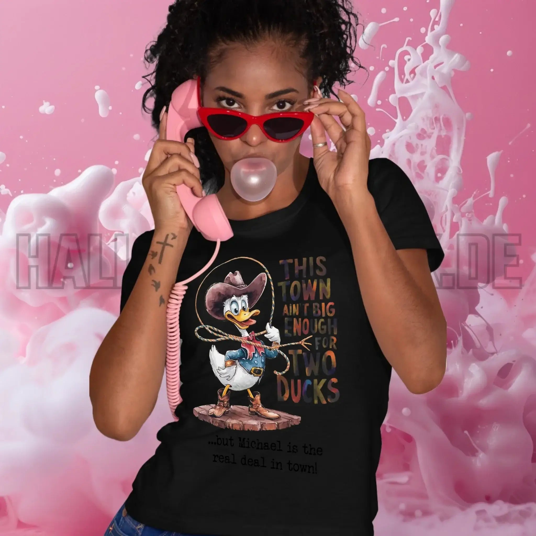 THIS TOWN 2 • DUCK • ENTE • Ladies Premium T-Shirt XS-2XL aus Bio-Baumwolle für Damen • Exklusivdesign • personalisiert