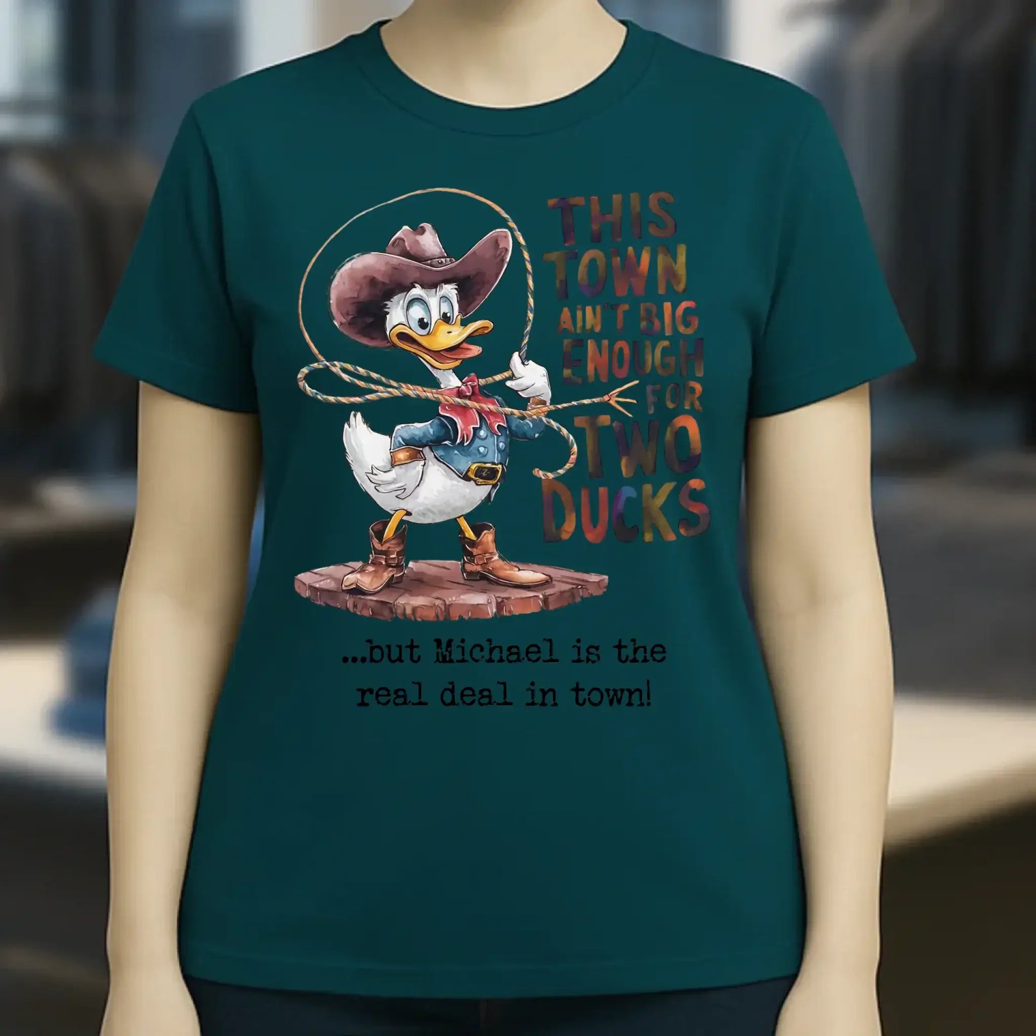THIS TOWN 2 • DUCK • ENTE • Ladies Premium T-Shirt XS-2XL aus Bio-Baumwolle für Damen • Exklusivdesign • personalisiert