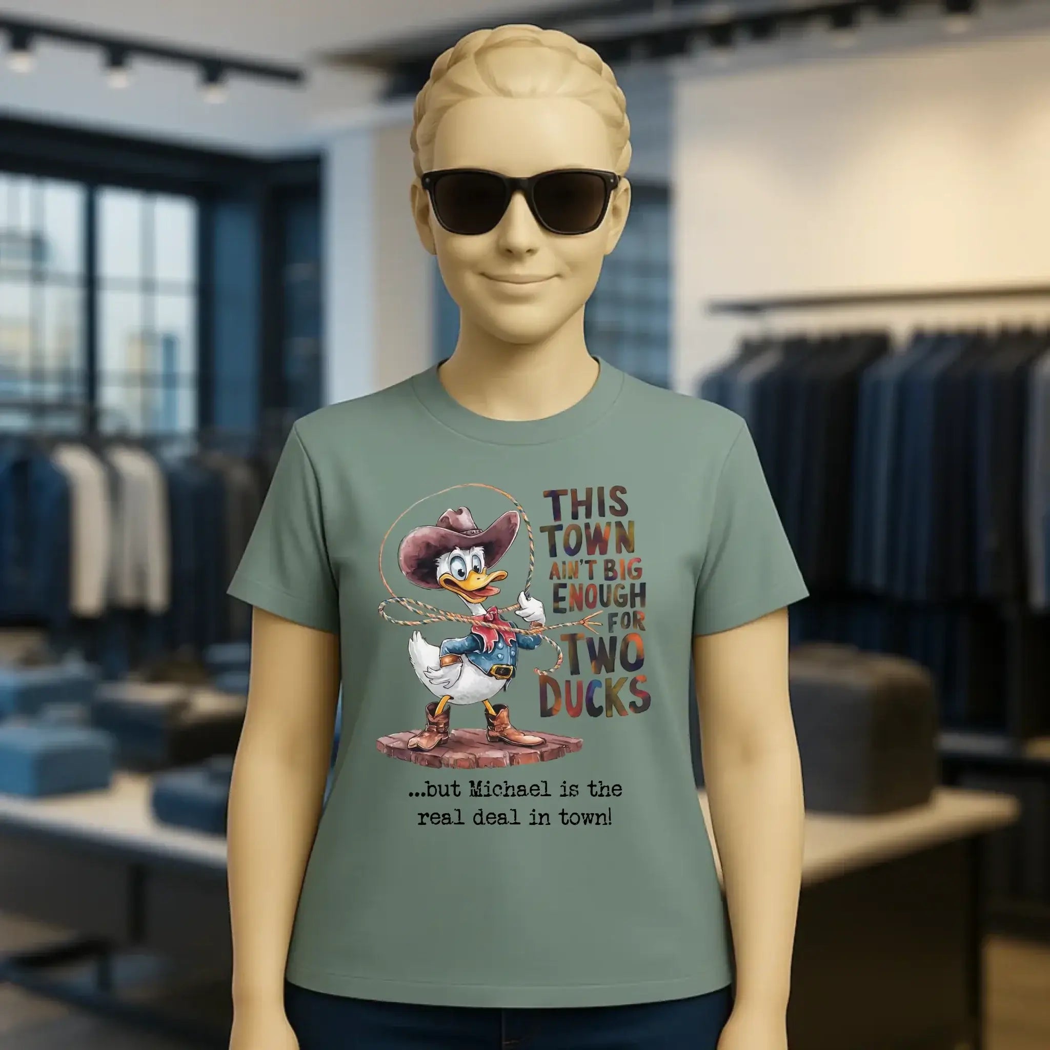 THIS TOWN 2 • DUCK • ENTE • Ladies Premium T-Shirt XS-2XL aus Bio-Baumwolle für Damen • Exklusivdesign • personalisiert
