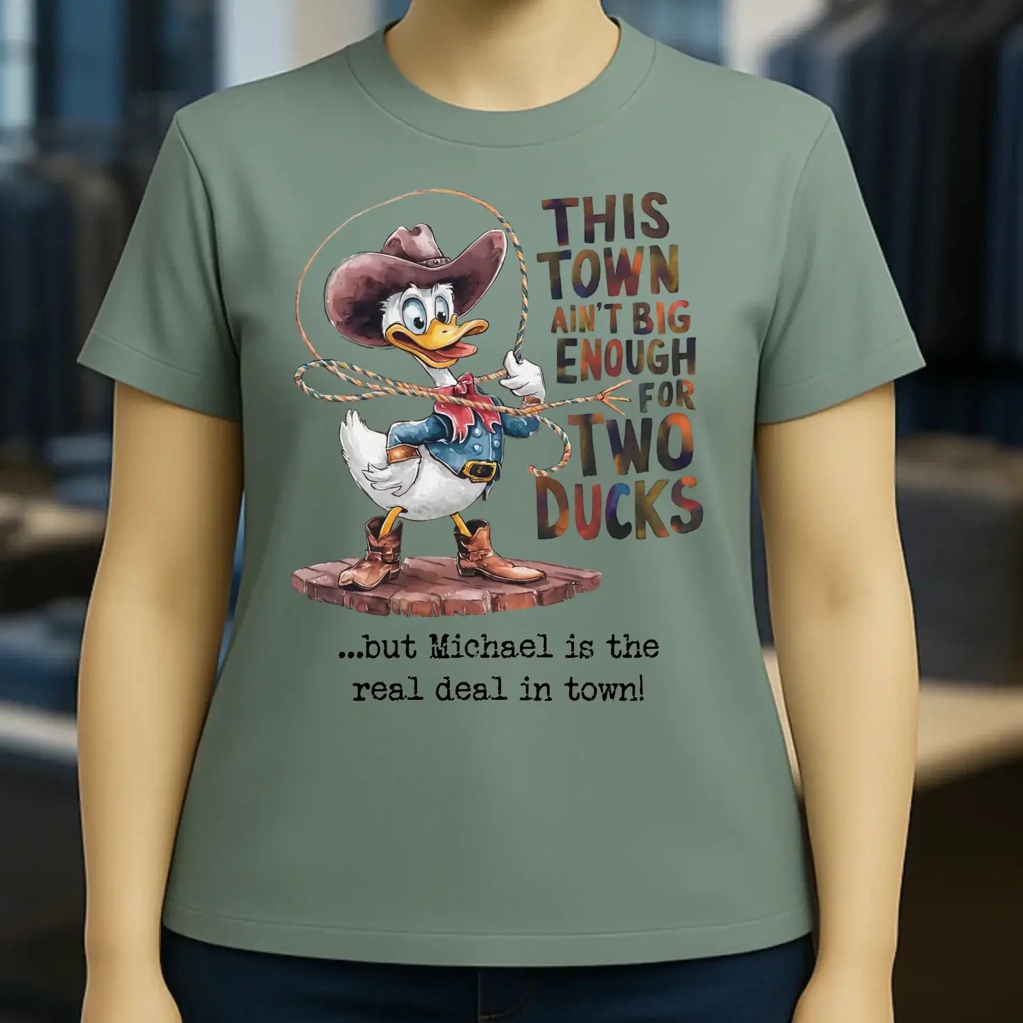 THIS TOWN 2 • DUCK • ENTE • Ladies Premium T-Shirt XS-2XL aus Bio-Baumwolle für Damen • Exklusivdesign • personalisiert