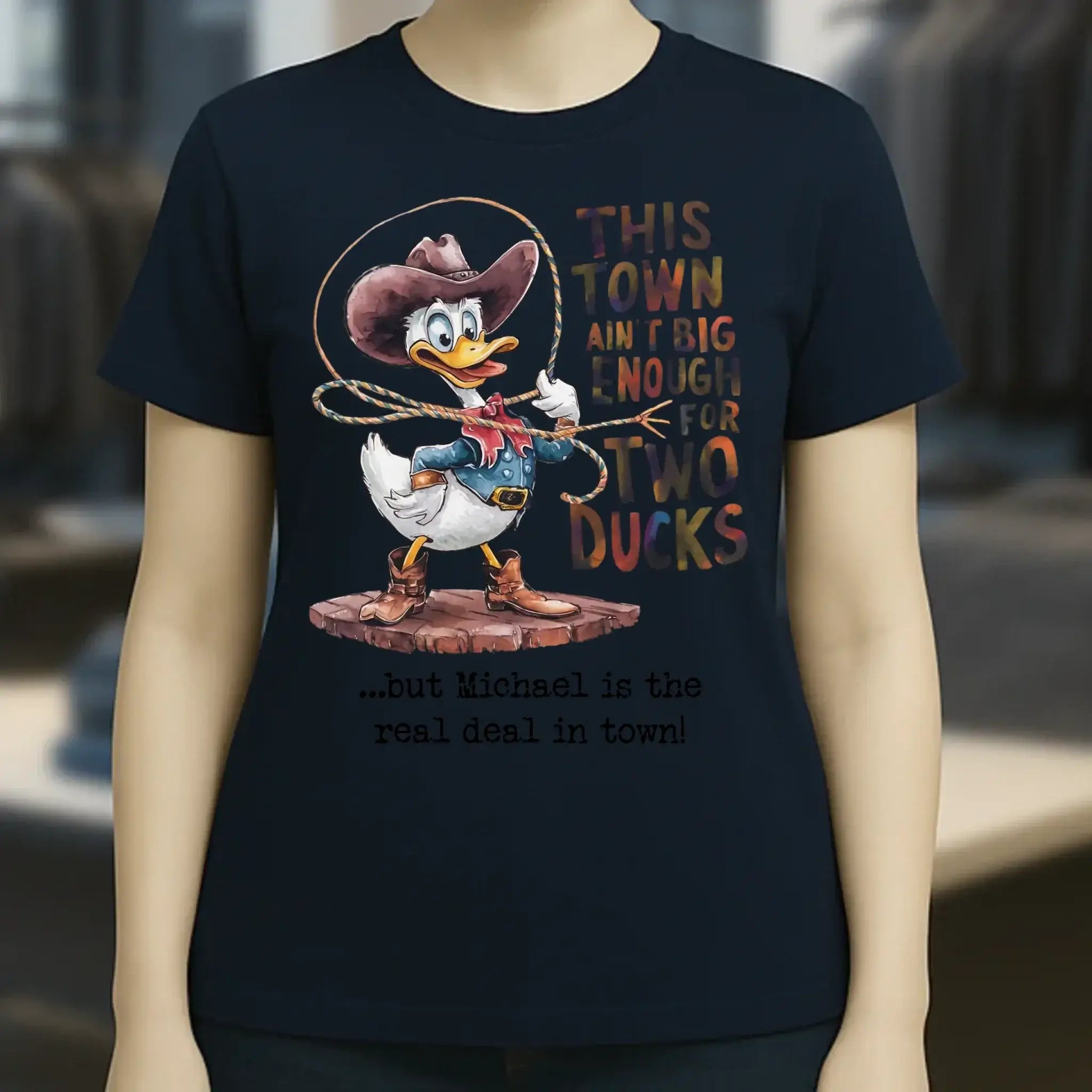 THIS TOWN 2 • DUCK • ENTE • Ladies Premium T-Shirt XS-2XL aus Bio-Baumwolle für Damen • Exklusivdesign • personalisiert